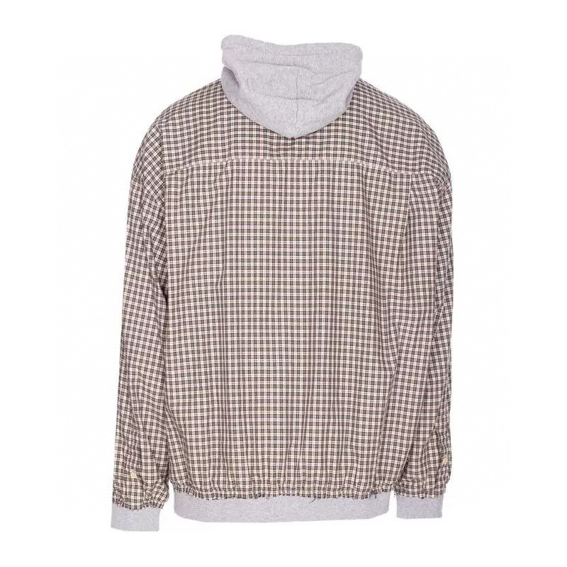 NIGO Balenciaga Men's Spring/Autumn Checkered Print Cotton Hooded Single-Breasted Zipper Long-Sleeved Shirt #nigo77746