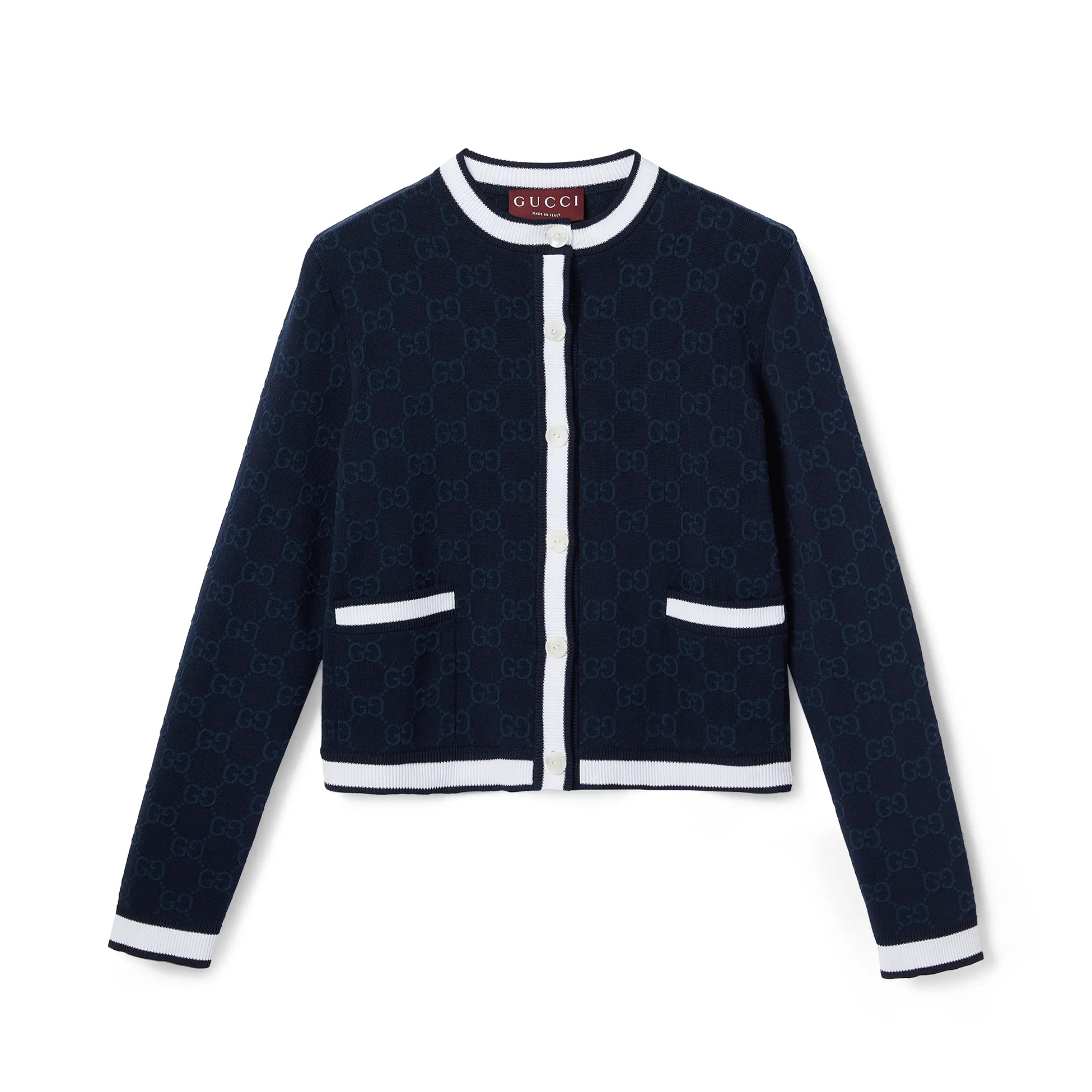 NIGO Gucci Women's Spring And Fall V-neck Single Breasted Drop Shoulder Long Sleeved Knit Cardigan Jacket #nigo77765