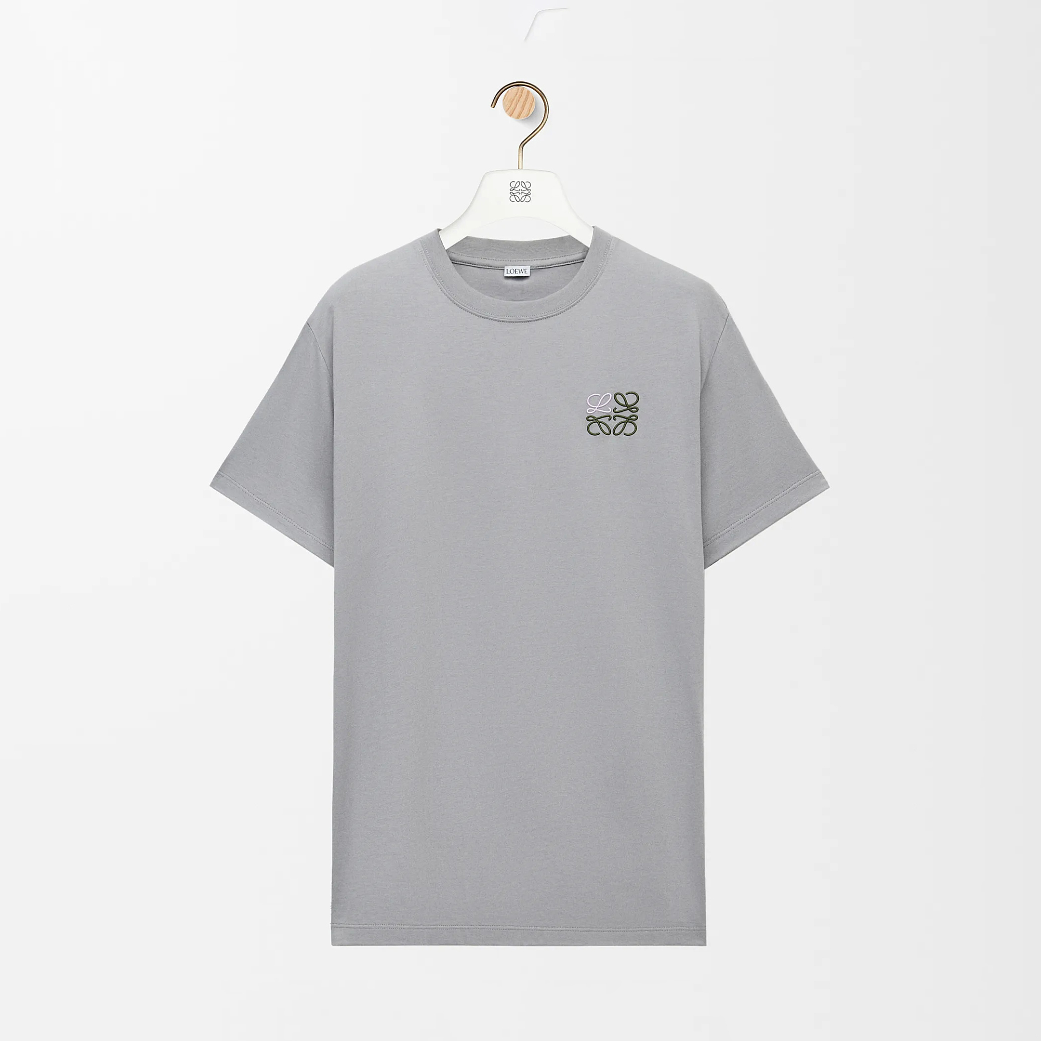 NIGO Loewe Men's and Women's Solid Color Embroidered Logo Print Round Neck Cotton Short Sleeve T-Shirt #nigo77813