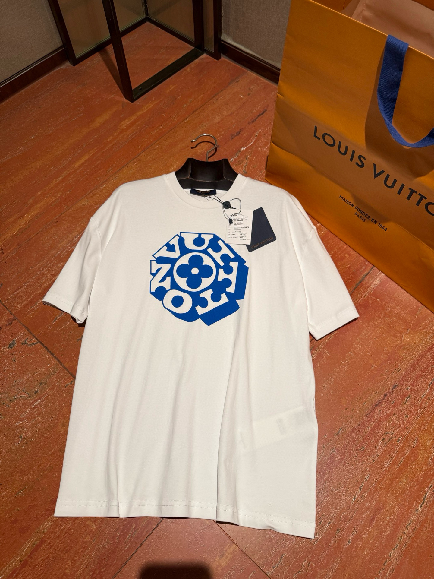 NIGO Louis Vuitton Men's And Women's Summer Solid Color Logo Pattern Printed Round Neck Cotton Short Sleeved T-shirt #nigo77812