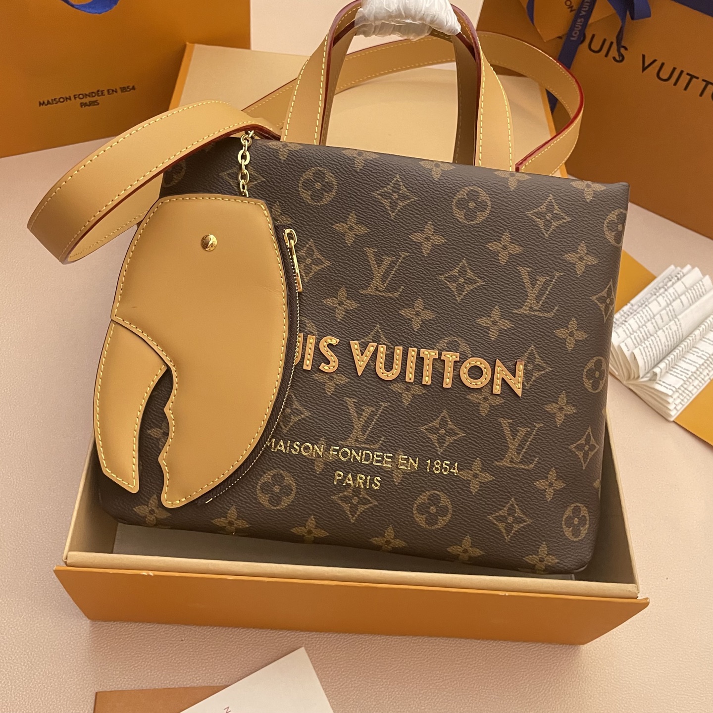 NIGO Louis Vuitton Women's Letter Logo Printed Leather Tote Bag Shopper Tote Handbags Bags #nigo77792