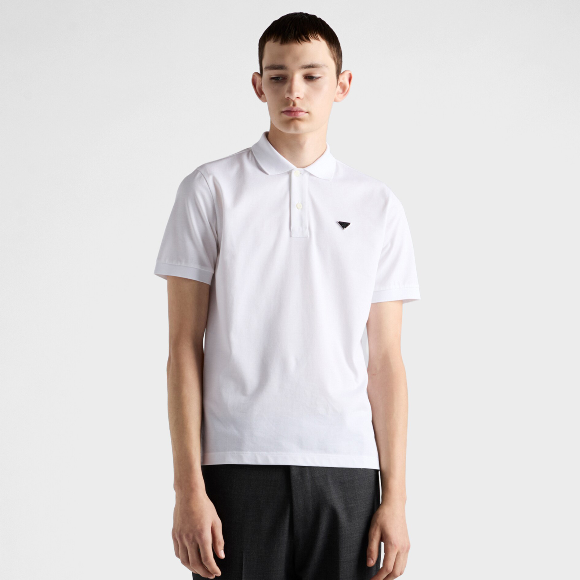 NIGO Prada Men's Summer Solid Color Metal Logo Cotton Polo Shirt Short Sleeve T-Shirt #nigo77798