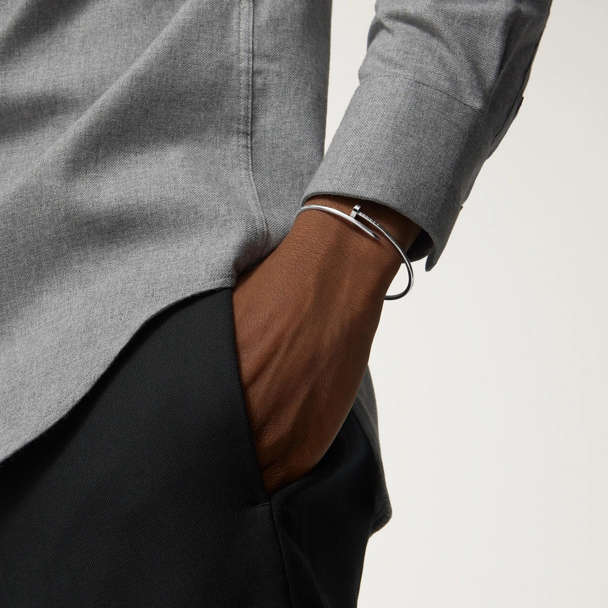 NIGO Cartier Juste Un Clou Women's Solid Color Stud-Shaped Silver Bracelet Jewelry Accessories #nigo77787