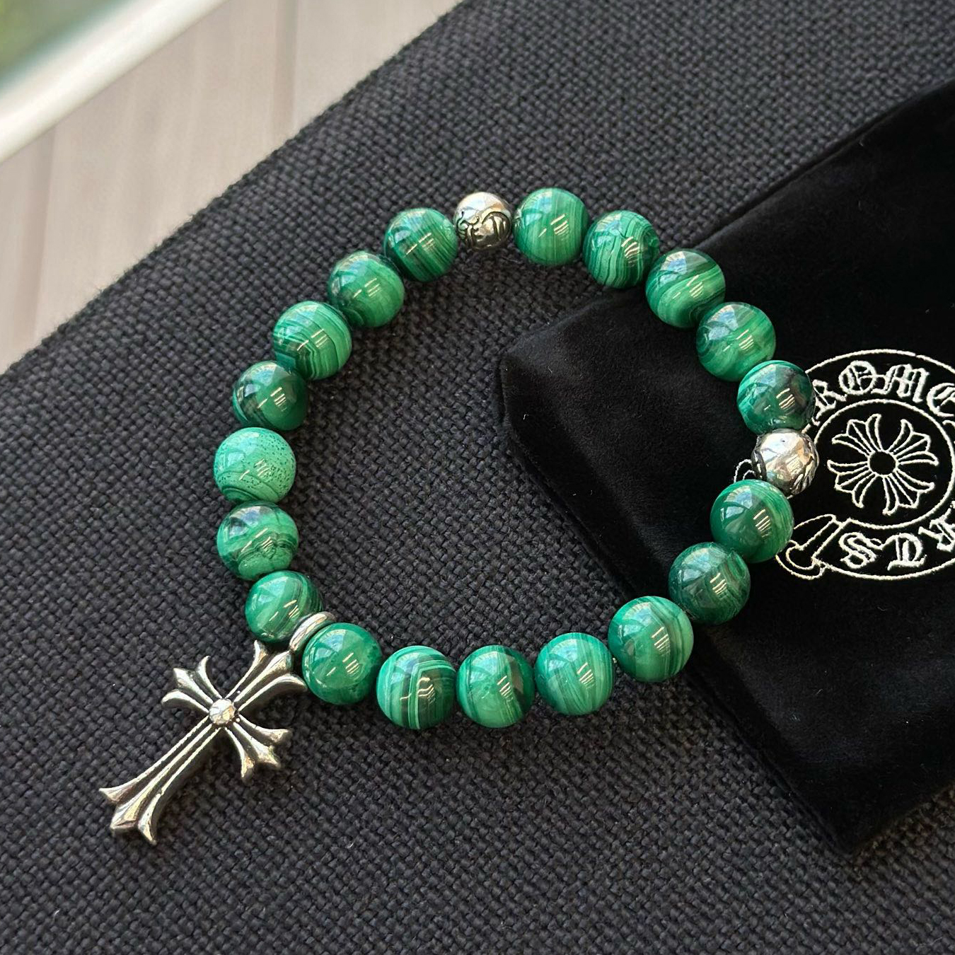 NIGO Chrome Hearts Men's And Women's Solid Color Cross Pendant Column Bracelet Jewelry Accessories #nigo77797