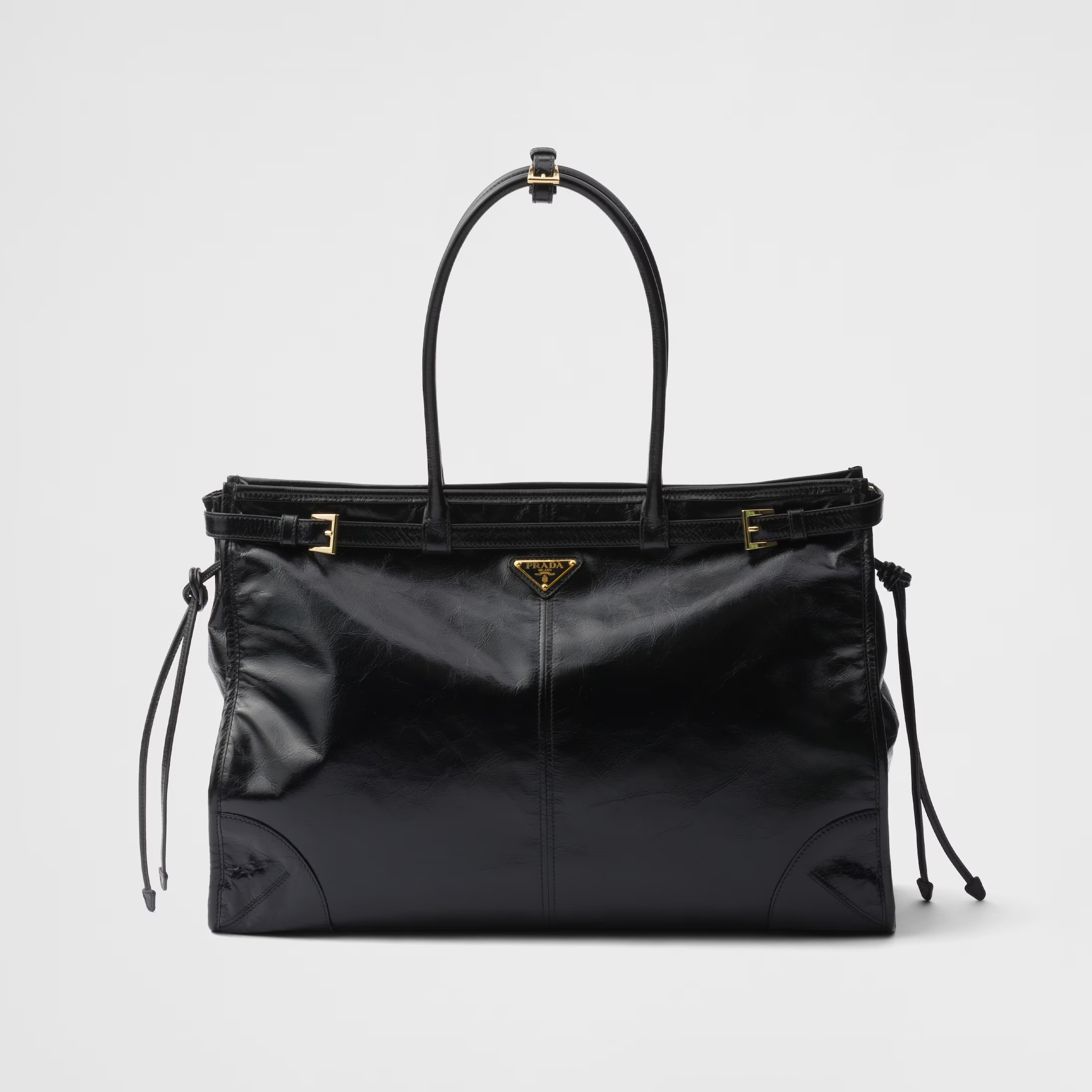 NIGO Prada Bonnie Soft Lux Women's Series Solid Color Oil-Waxed Leather Logo Handbag Casual Crossbody Bag Bags #nigo77824