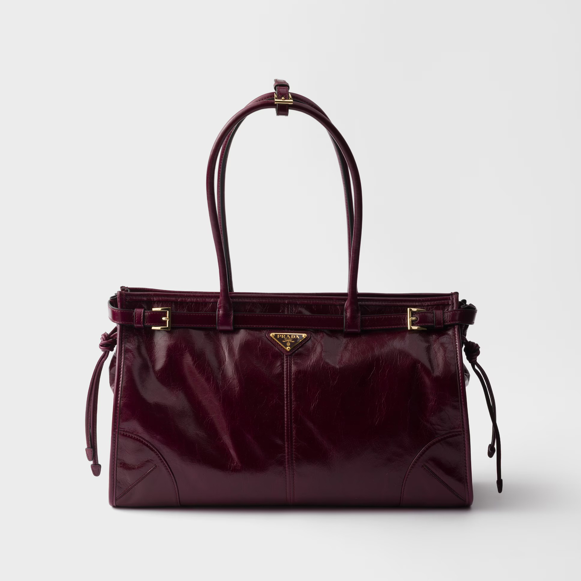 NIGO Prada Bonnie Soft Lux Women's Series Solid Color Oil-Waxed Leather Logo Handbag Casual Crossbody Bag Bags #nigo77825