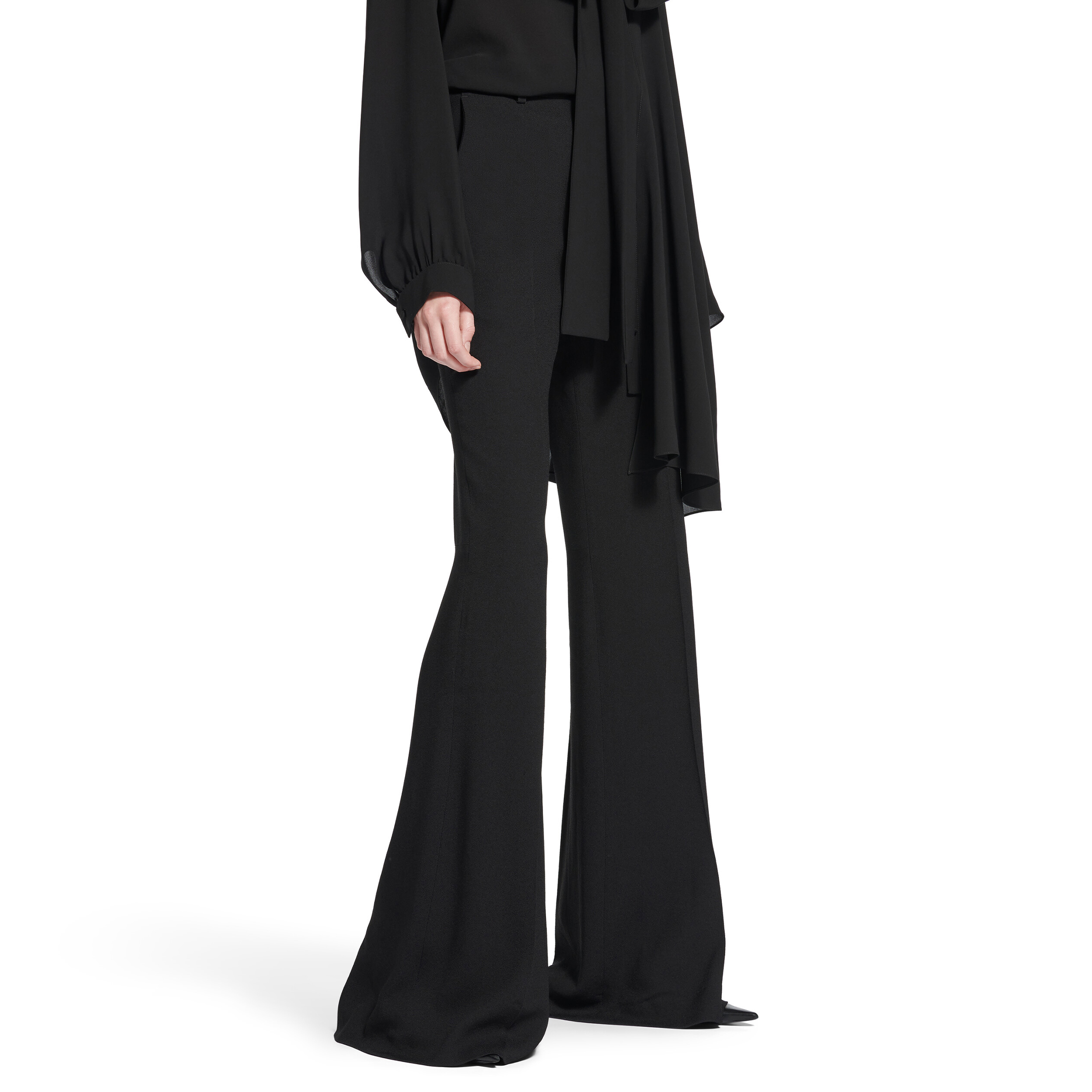 NIGO Balenciaga Women's Spring Summer Black Flared Trousers Fashion High Street Trend Casual Suit Pants Ngvp #nigo1937