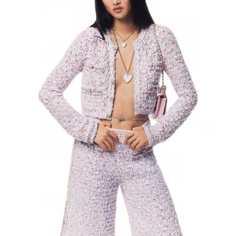 NIGO Chanel Women's Spring & Autumn Single Breasted Color Blocking Sequins Multi-Pockets Round Collar Fitted Long Sleeve Cardigan Jacket Ngvp #nigo1957