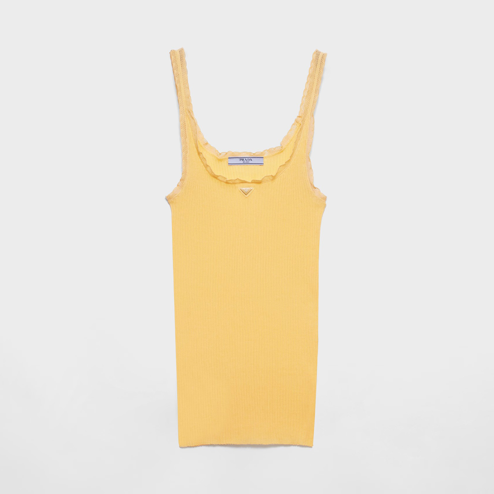 NIGO Prada Women's Summer Solid Color Lace Trim Ribbed Cotton Stretch Tank Top #nigo77834