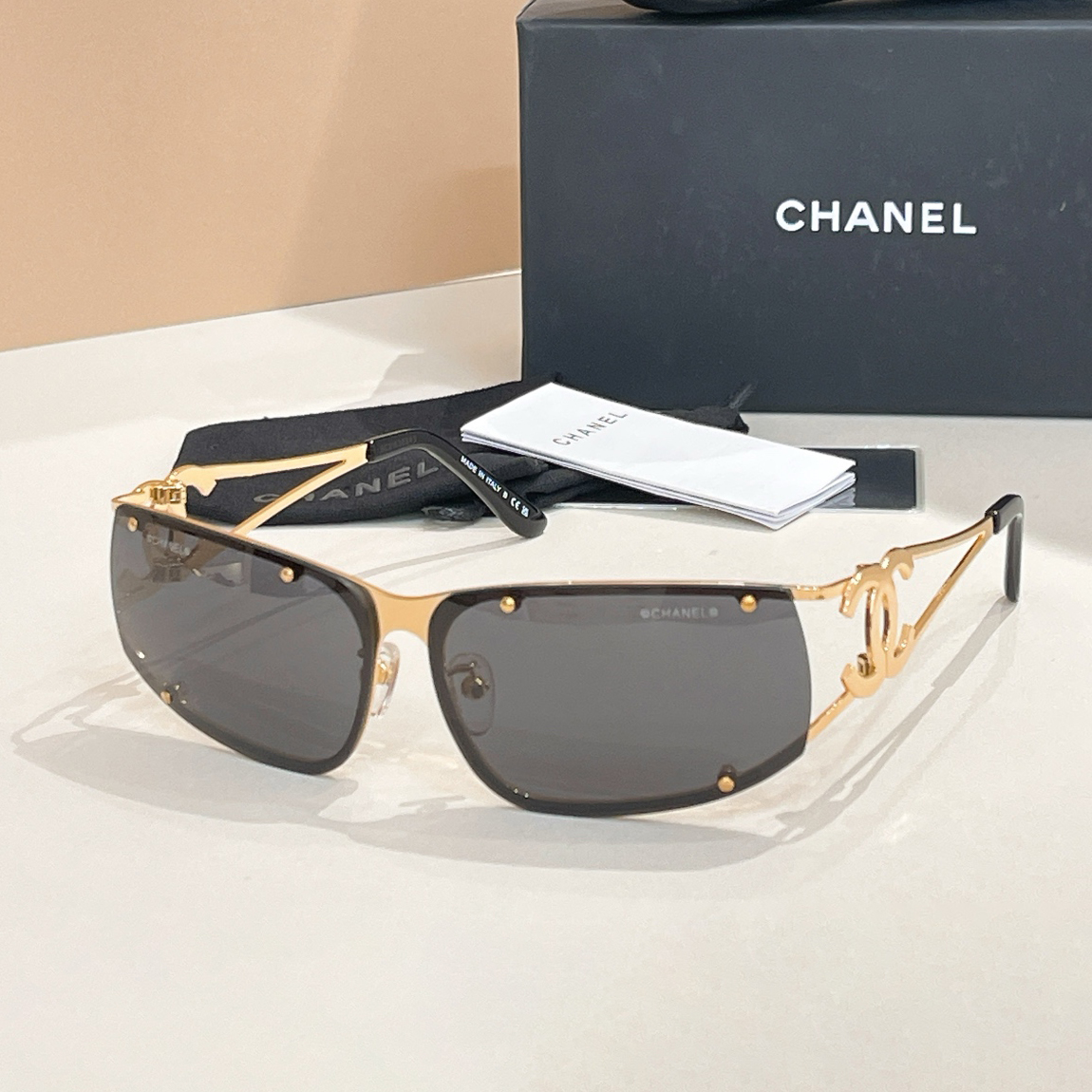NIGO Chanel Women's Solid Color Summer Openwork Logo Temple Sunglasses Eyeglasses Glasses #nigo77836
