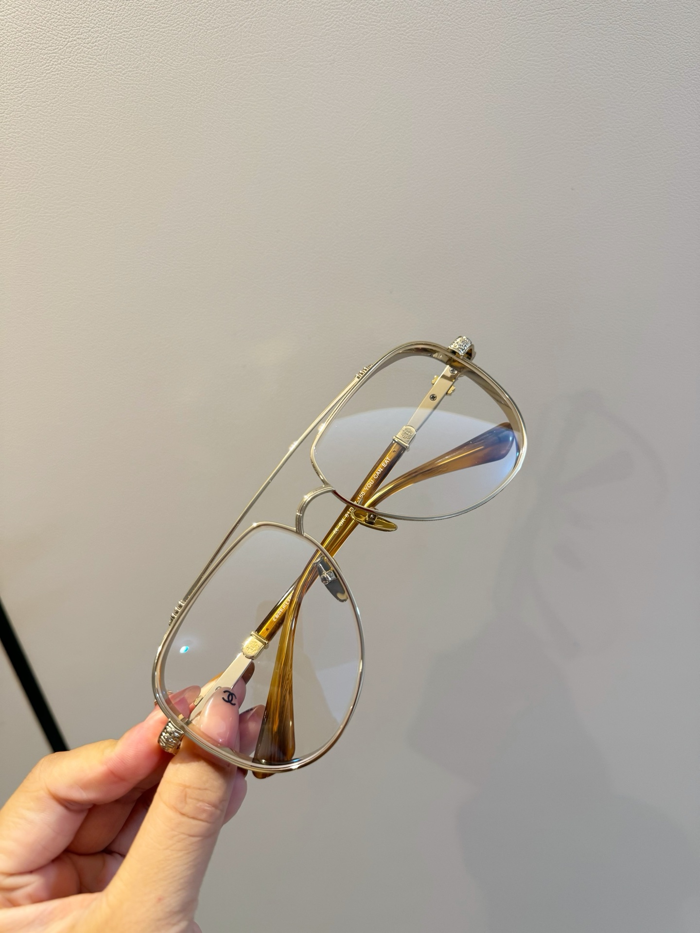 NIGO Chrome Hearts Men's And Women's Solid Color Metal Engraved Temple Optical Glasses #nigo77845