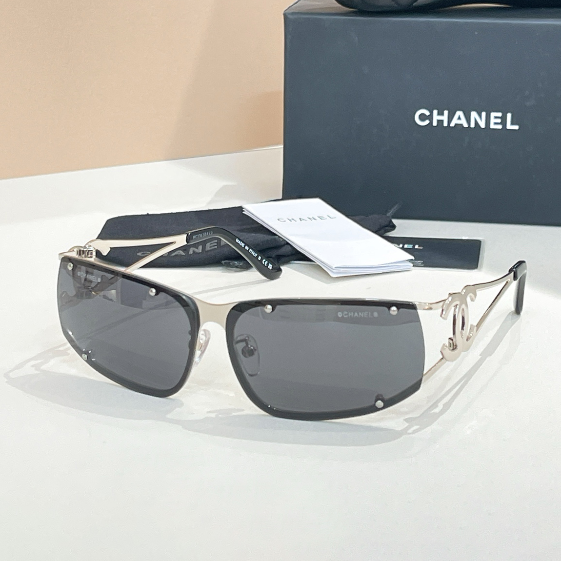 NIGO Chanel Women's Solid Color Summer Openwork Logo Temple Sunglasses Eyeglasses Glasses #nigo77836