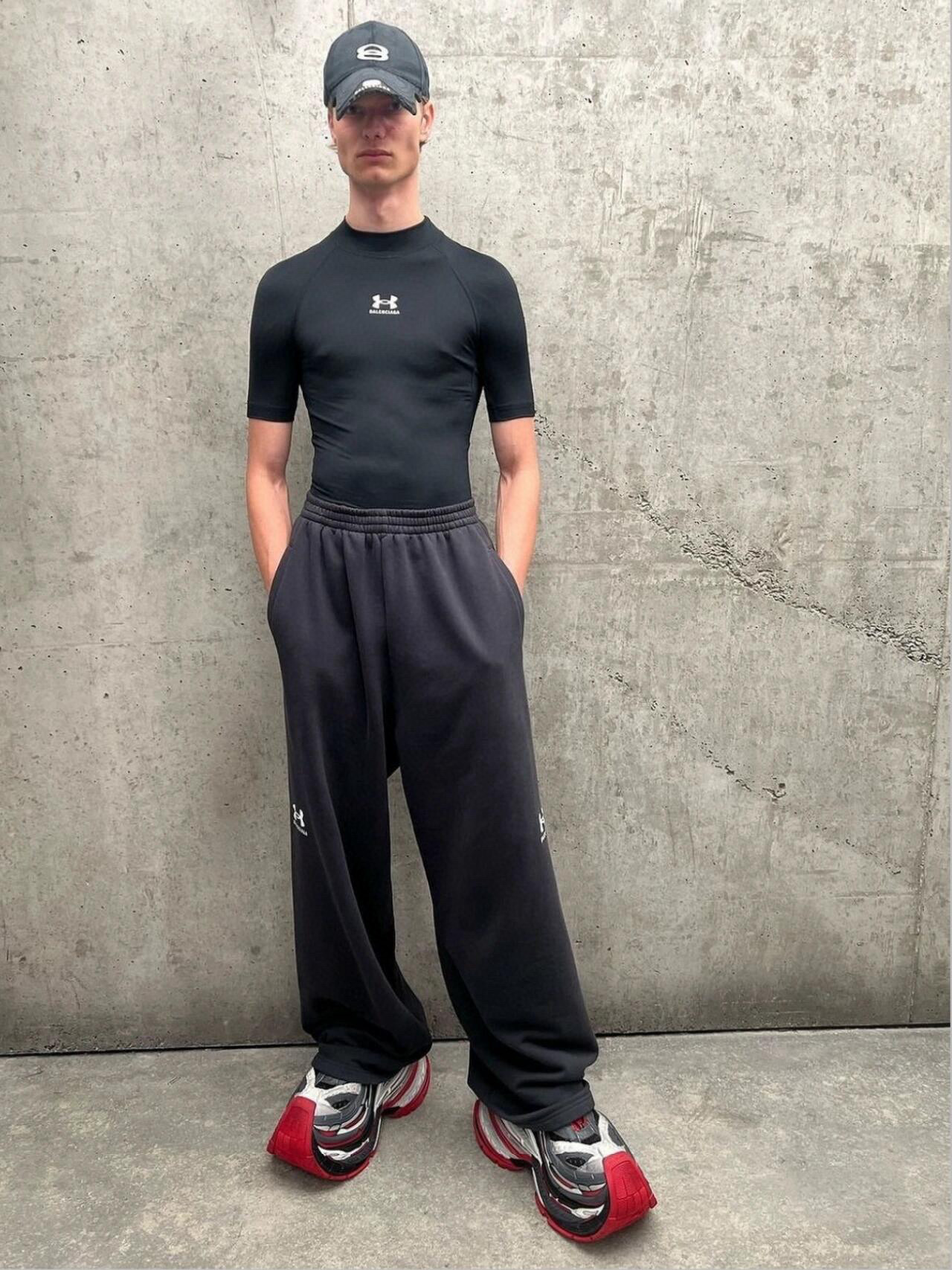 NIGO Balenciaga Men's Summer Solid Color Logo Print Stand-up Collar Slim Fit Short Sleeve T-Shirt #nigo77844