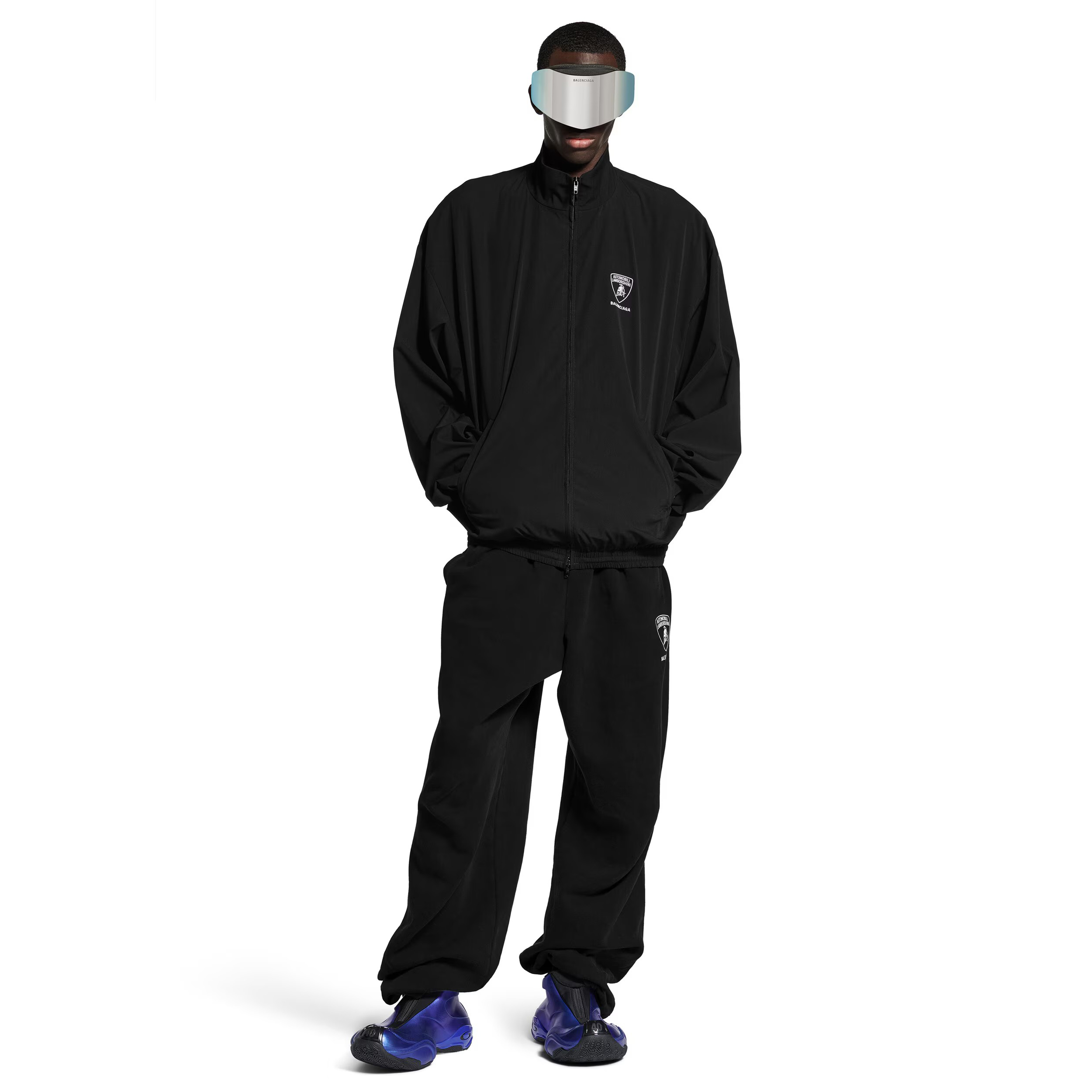 NIGO Balenciaga x Lamborghini Men's Spring/Autumn Solid Colour Car Logo Print Zipper Long Sleeve Sports Jacket And Pants Set Suit #nigo77842