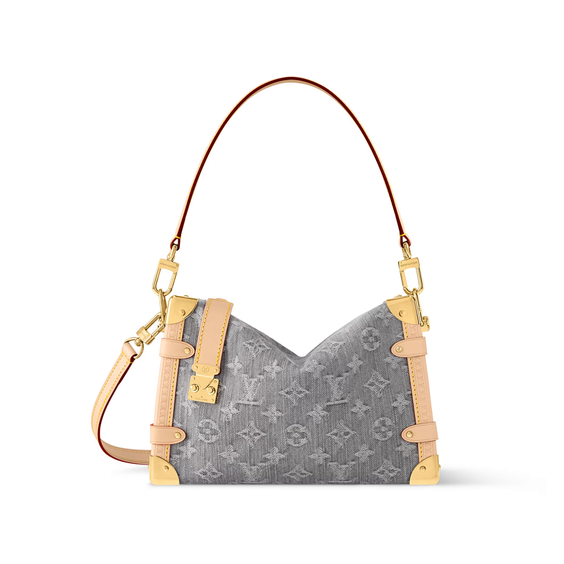 NIGO Louis Vuitton Side Trunk Women's Letter Print Metal Buckle Cotton Crossbody Bag Shoulder Bags Handbag #nigo77847