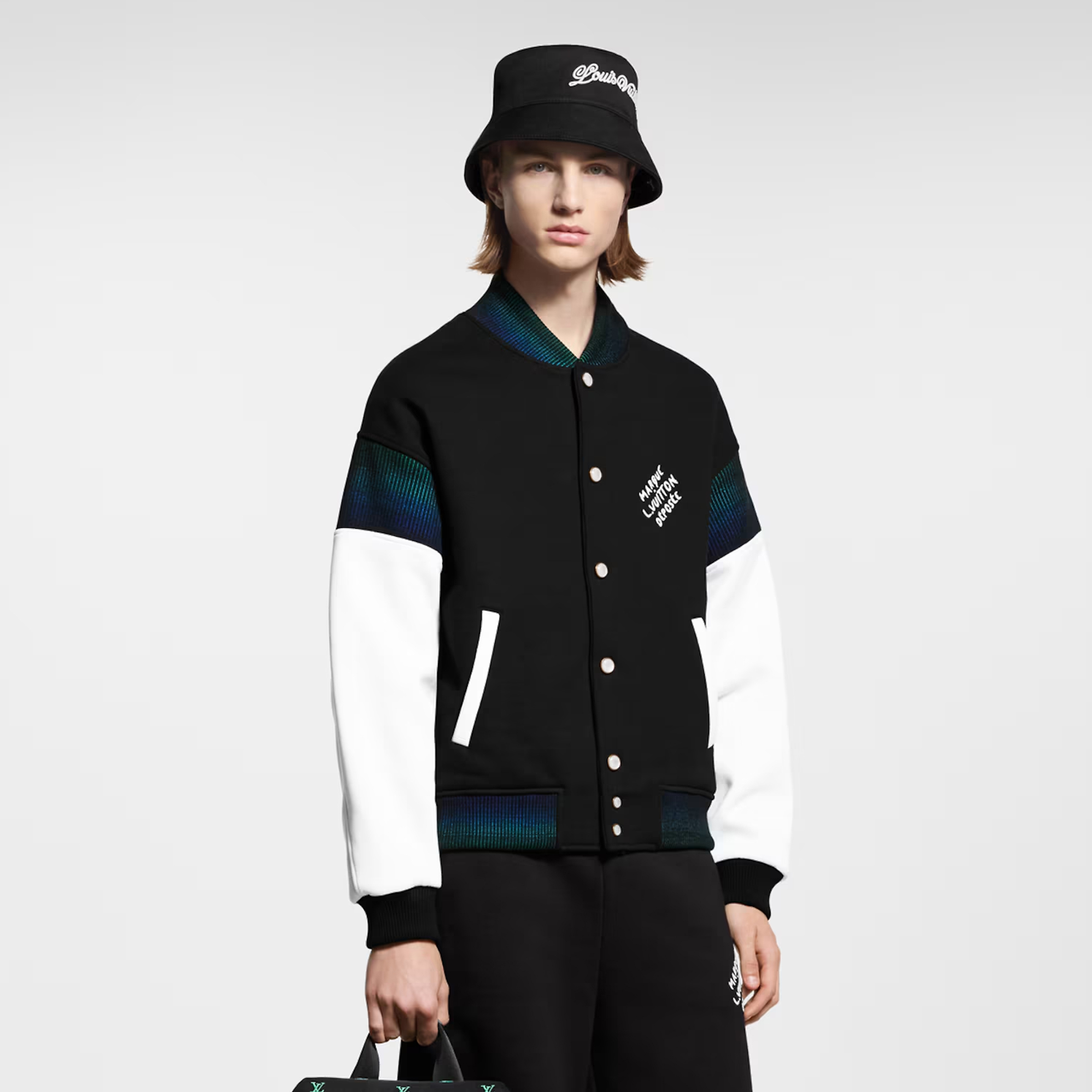 NIGO Louis Vuitton Men's Spring And Autumn Cotton Knit Baseball Jacket Single Breasted Colorblocked Cotton Long Sleeve Corset Jacket #nigo77852