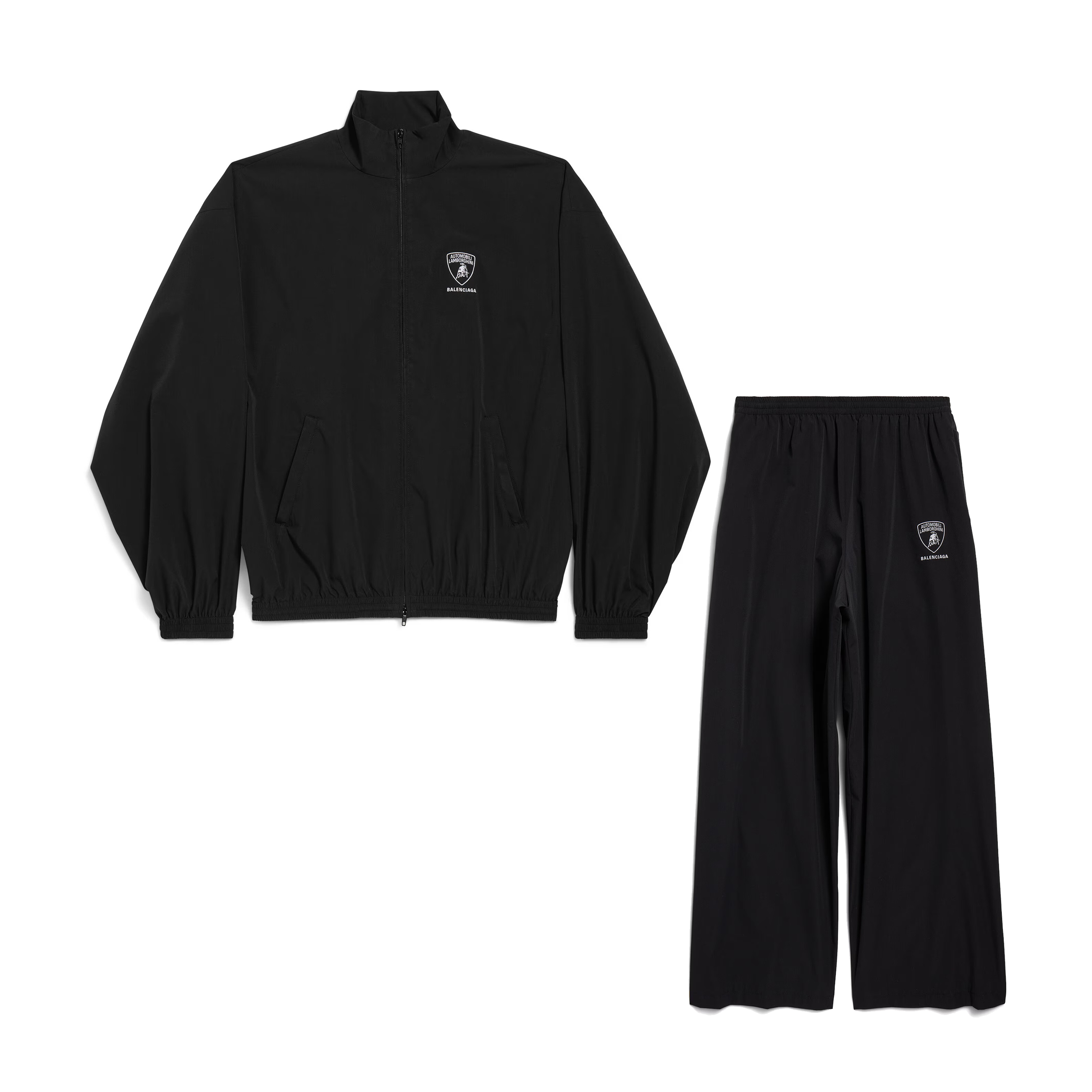 NIGO Balenciaga x Lamborghini Men's Spring/Autumn Solid Colour Car Logo Print Zipper Long Sleeve Sports Jacket And Pants Set Suit #nigo77842