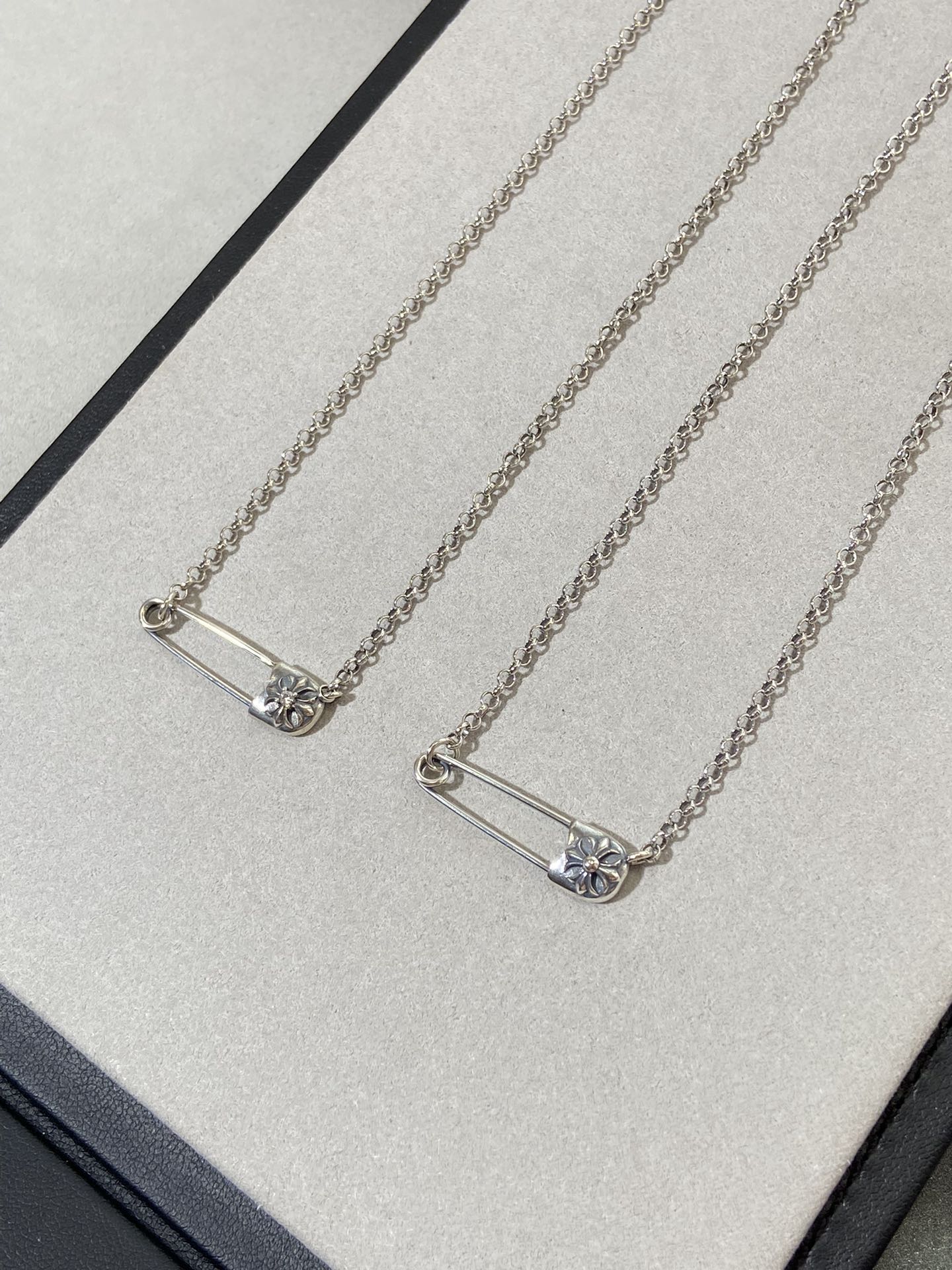 NIGO Chrome Hearts Men's and Women's Silver Pin Necklace Jewellery Accessories #nigo77866