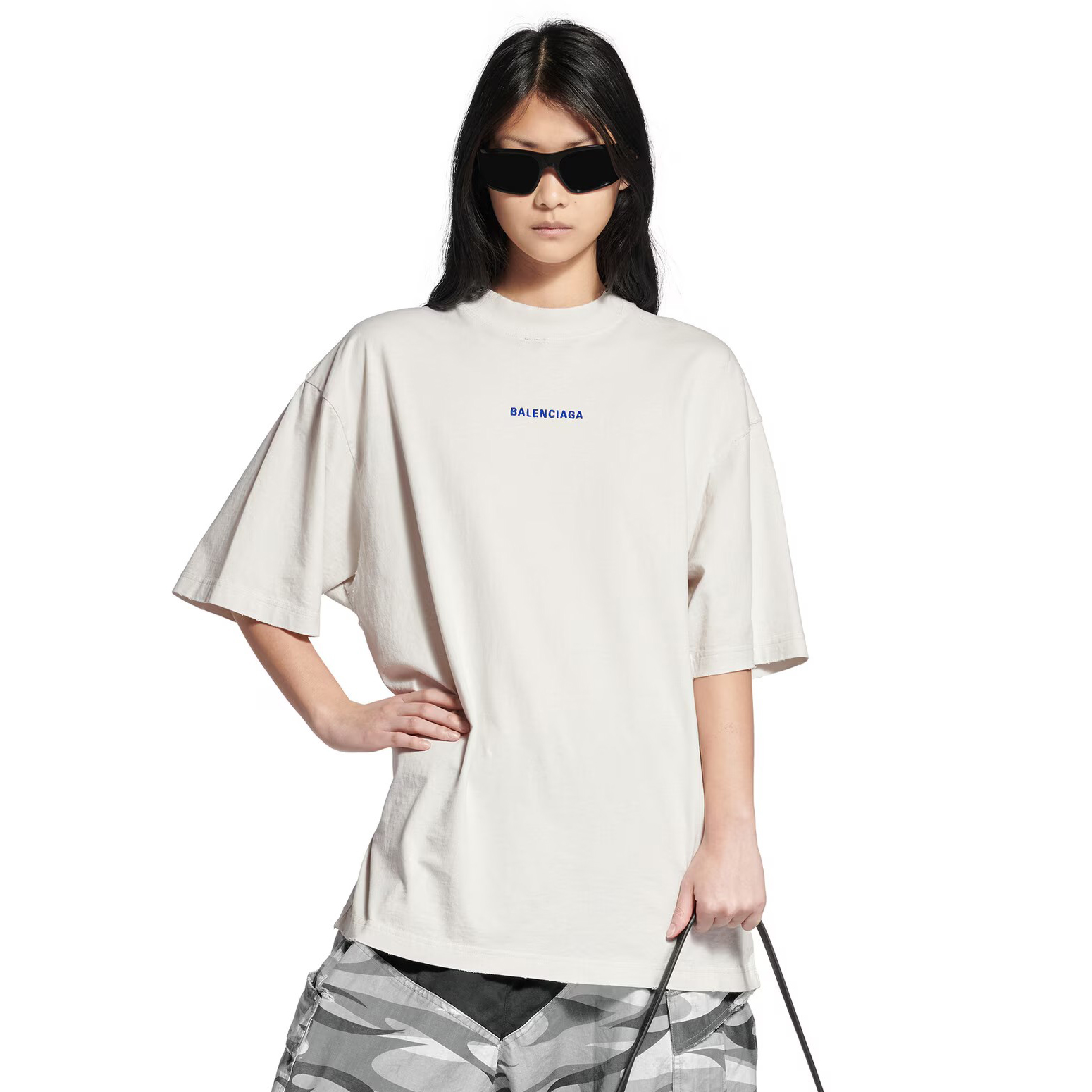 NIGO Balenciaga Men's And Women's Summer Solid Color Embroidered Letter Print Cotton Crew Neck Short Sleeve T-shirt #nigo77879