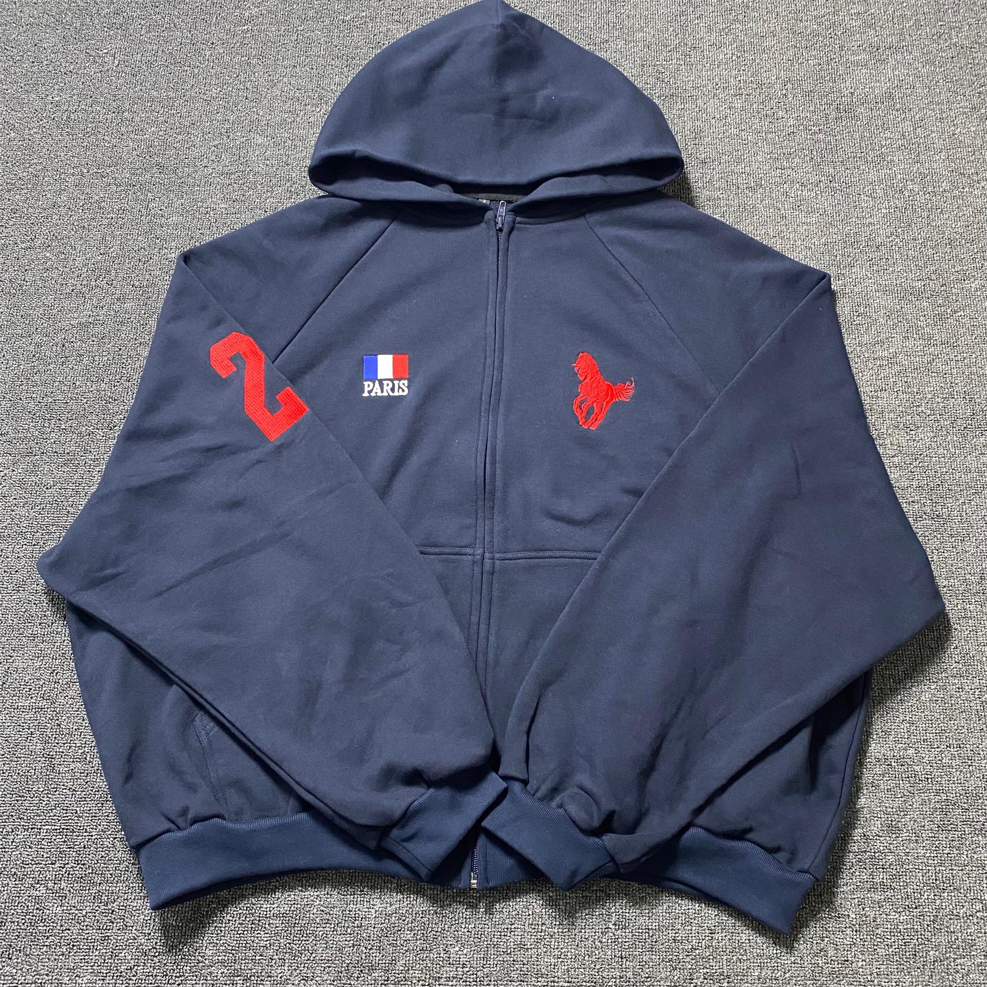 NIGO Balenciaga Men's Small Horse Embroidered Letter Print Zipper Hooded Casual Jacket #nigo77862