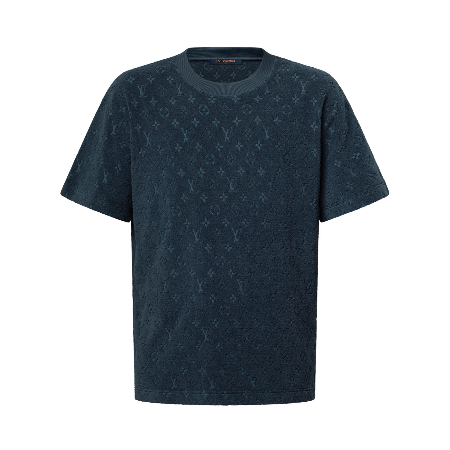 NIGO Louis Vuitton Men's Summer Solid Color Letter Print Terry Fabric Crew Neck Short Sleeve T-Shirt #nigo77882
