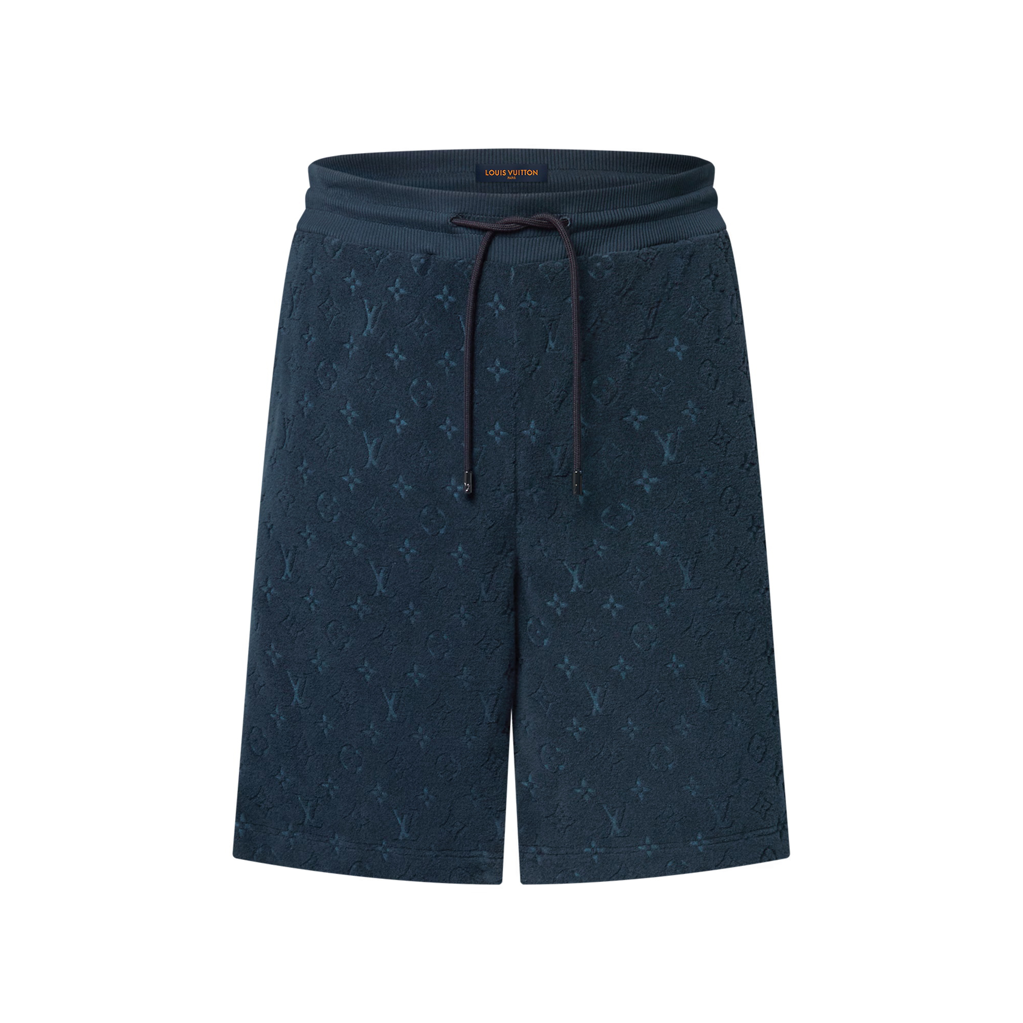 NIGO Louis Vuitton Men's Summer Solid Color Letter Print Cotton Terry Cloth Drawstring Shorts #nigo77875