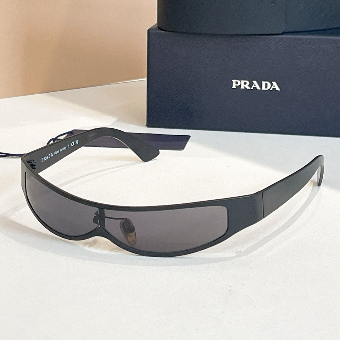 NIGO Prada Women's Solid Color Narrow Mask Irregular Shape Plate Frame Sunglasses Glasses #nigo77872