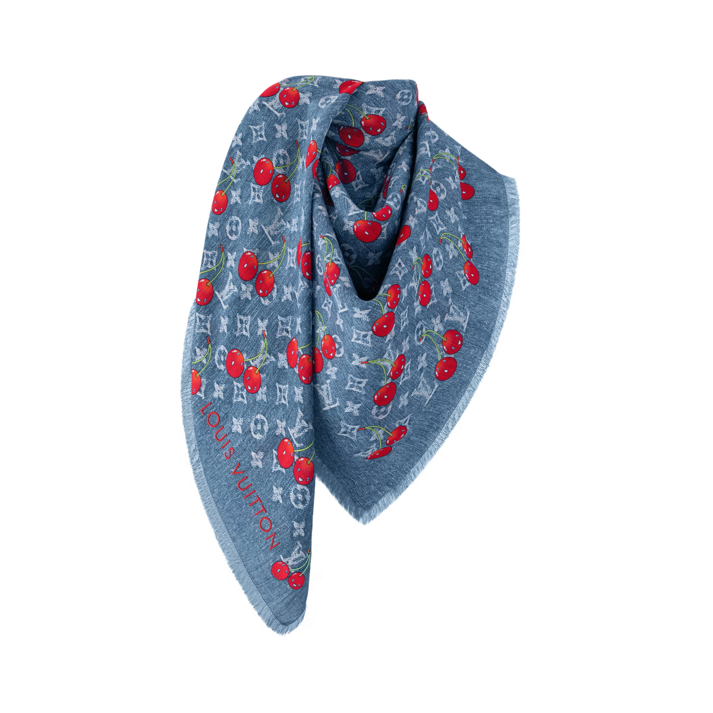 NIGO Louis Vuitton Men's And Women's Cherry Pattern Letter Print Wool Fabric Shawl Scarf Accessories #nigo77887