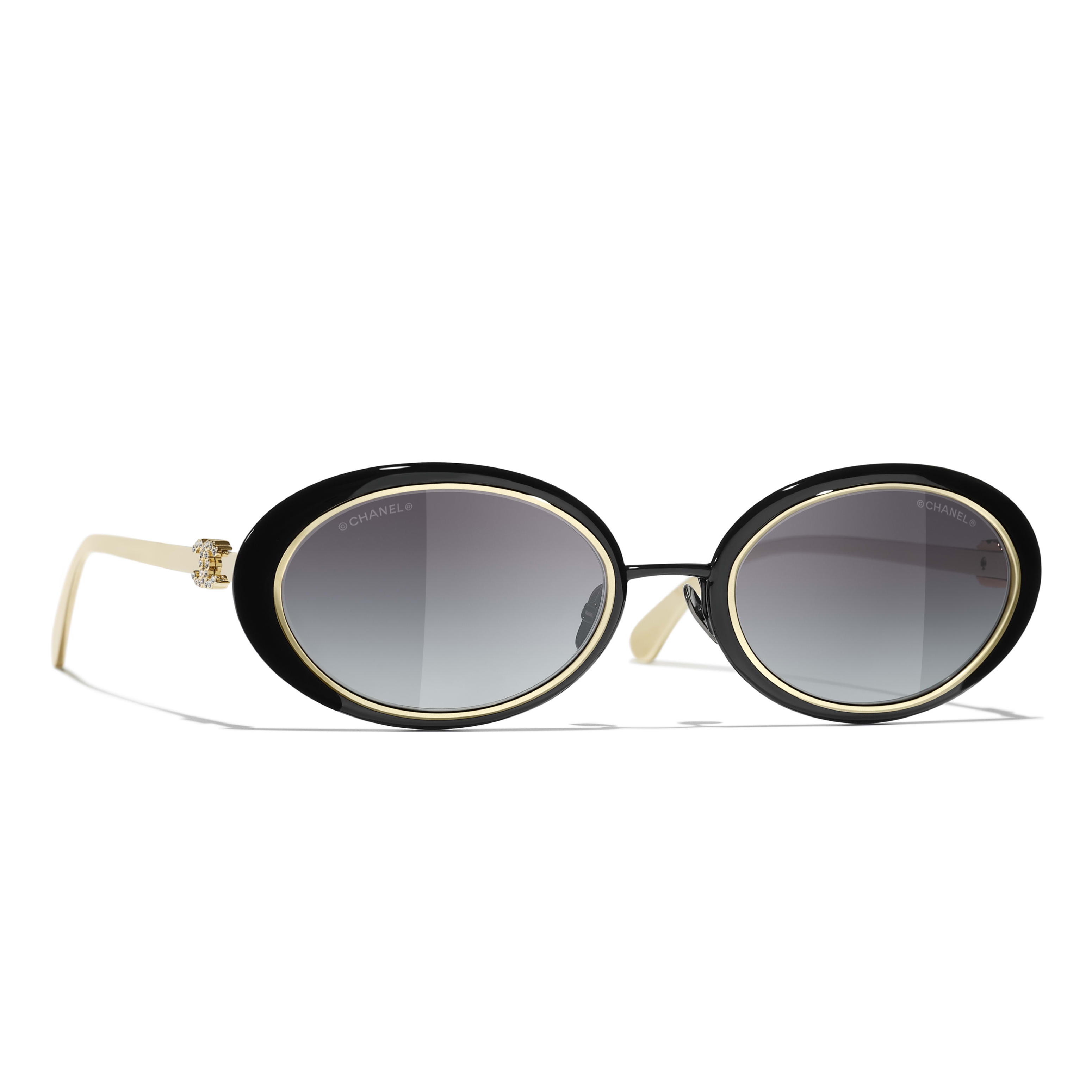 NIGO Chanel Women's Solid Color Metal Oval Sunglasses Eyewear Glasses #nigo77884