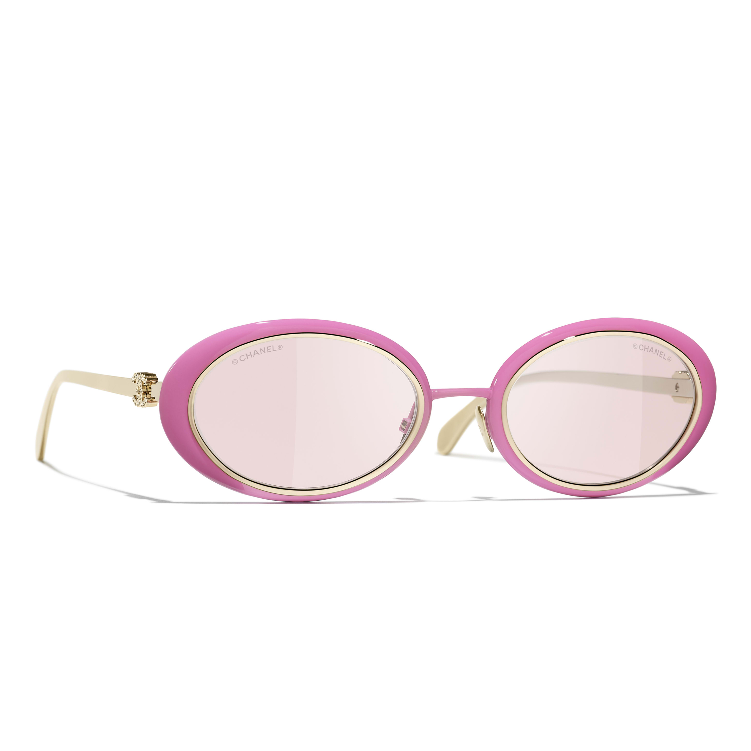 NIGO Chanel Women's Solid Color Metal Oval Sunglasses Eyewear Glasses #nigo77884