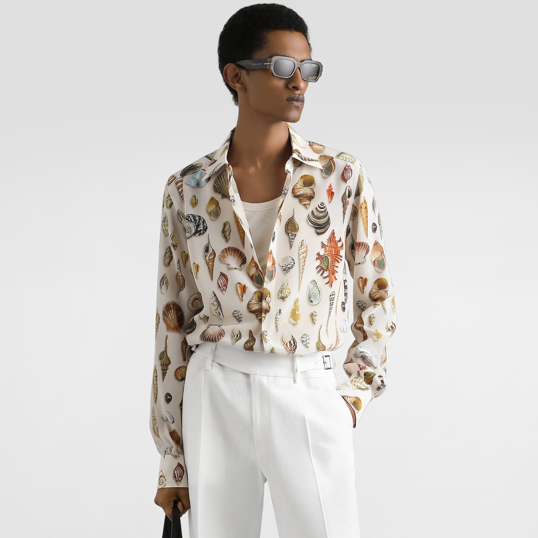 NIGO Dolce&Gabbana Shell Printed Silk Martini Shirt Men's Spring And Summer Long Sleeve Single Breasted Fashion Elegant Casual Shirt Ngvp #nigo1978