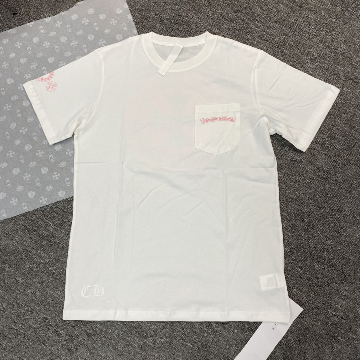 NIGO Chrome Hearts Men's and Women's Summer Solid Color Printed Round Neck Cotton Short Sleeve T-Shirt #nigo77935