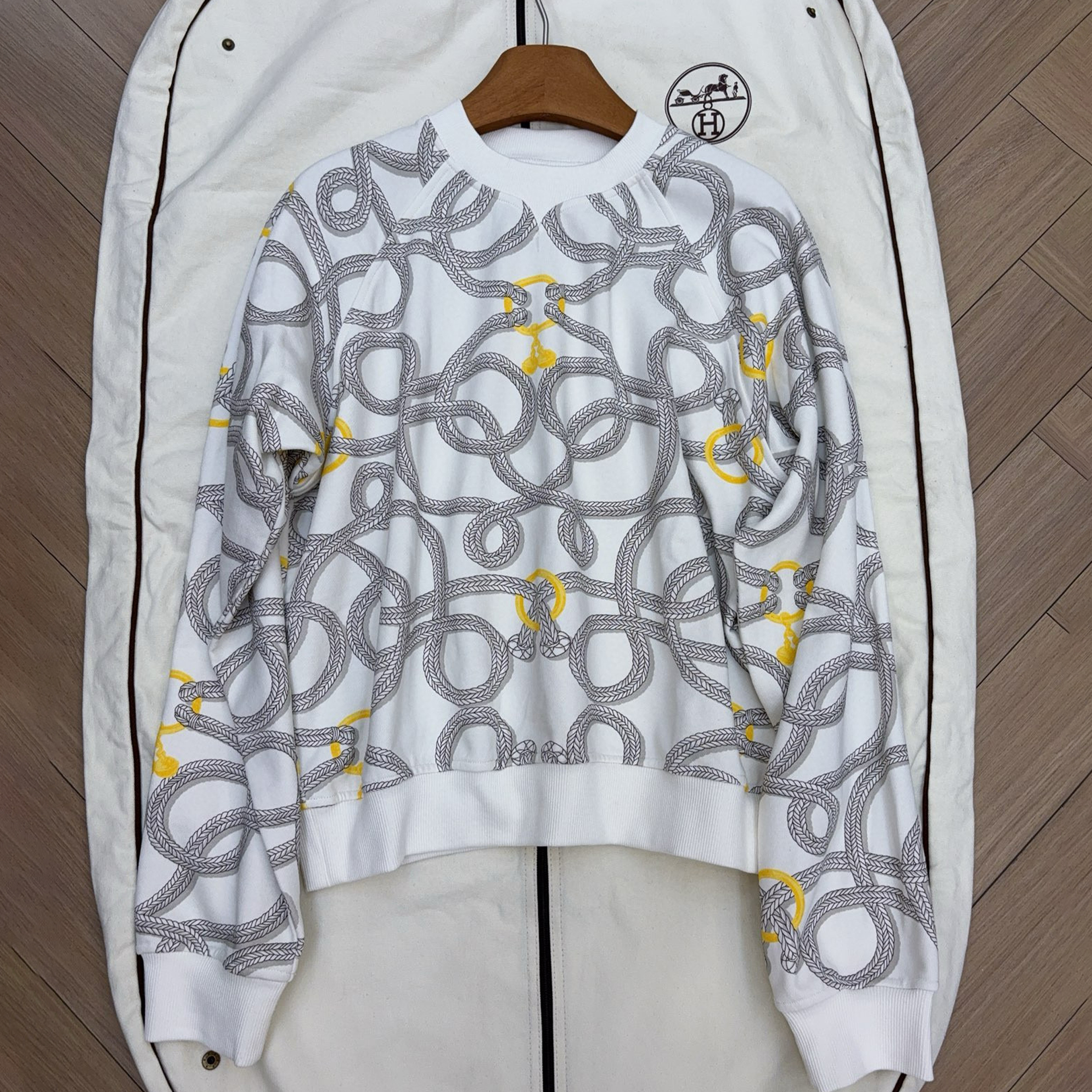 NIGO Hermes “Palefroi Remix” Sweatshirt Women's Spring/autumn Printed Elegant Casual Set Fashion Drawstring Shorts Sweatpants Hoodie Ngvp #nigo1992