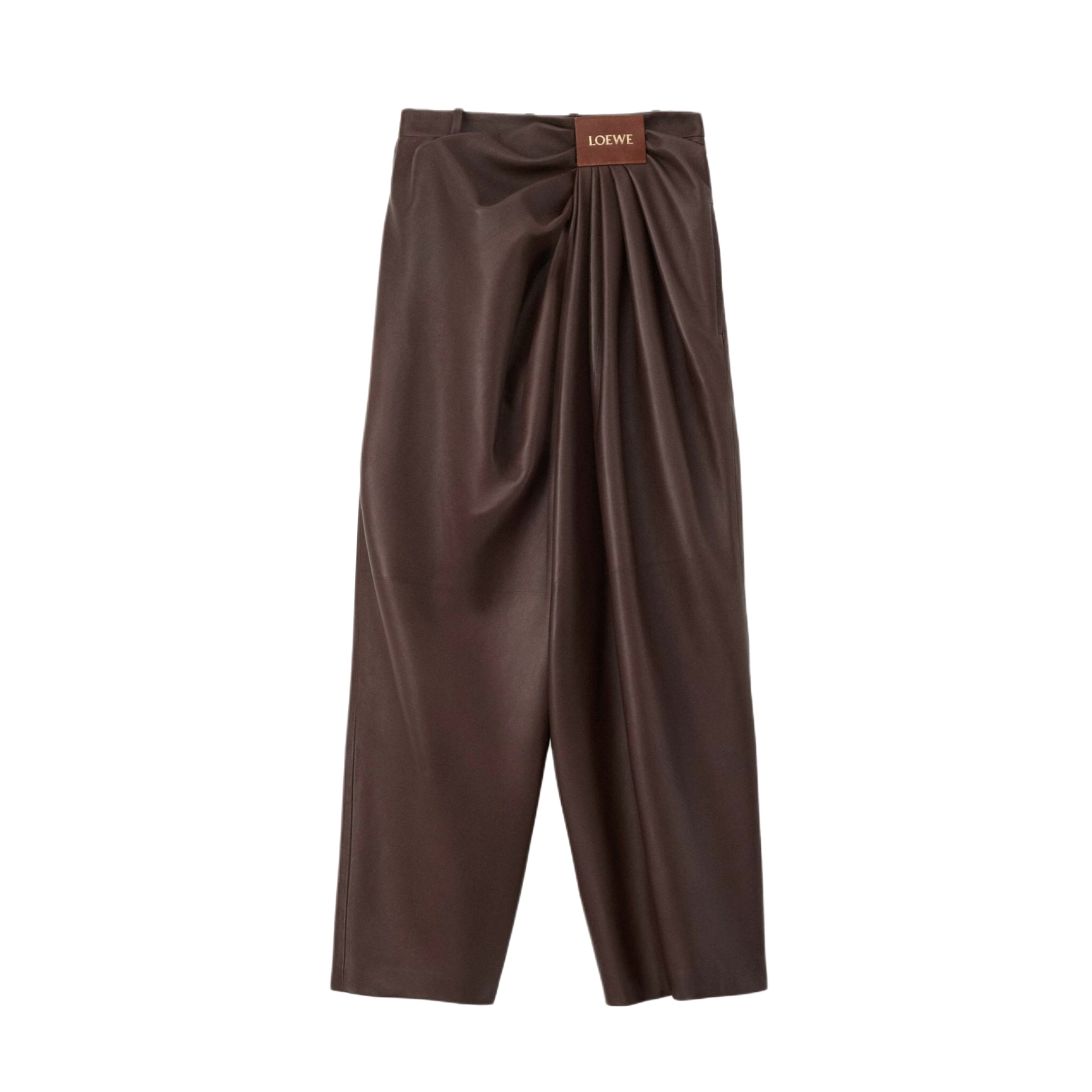 NIGO Loewe Women's Spring/Autumn Solid Color Pleated Sheepskin Long Pants #nigo77938
