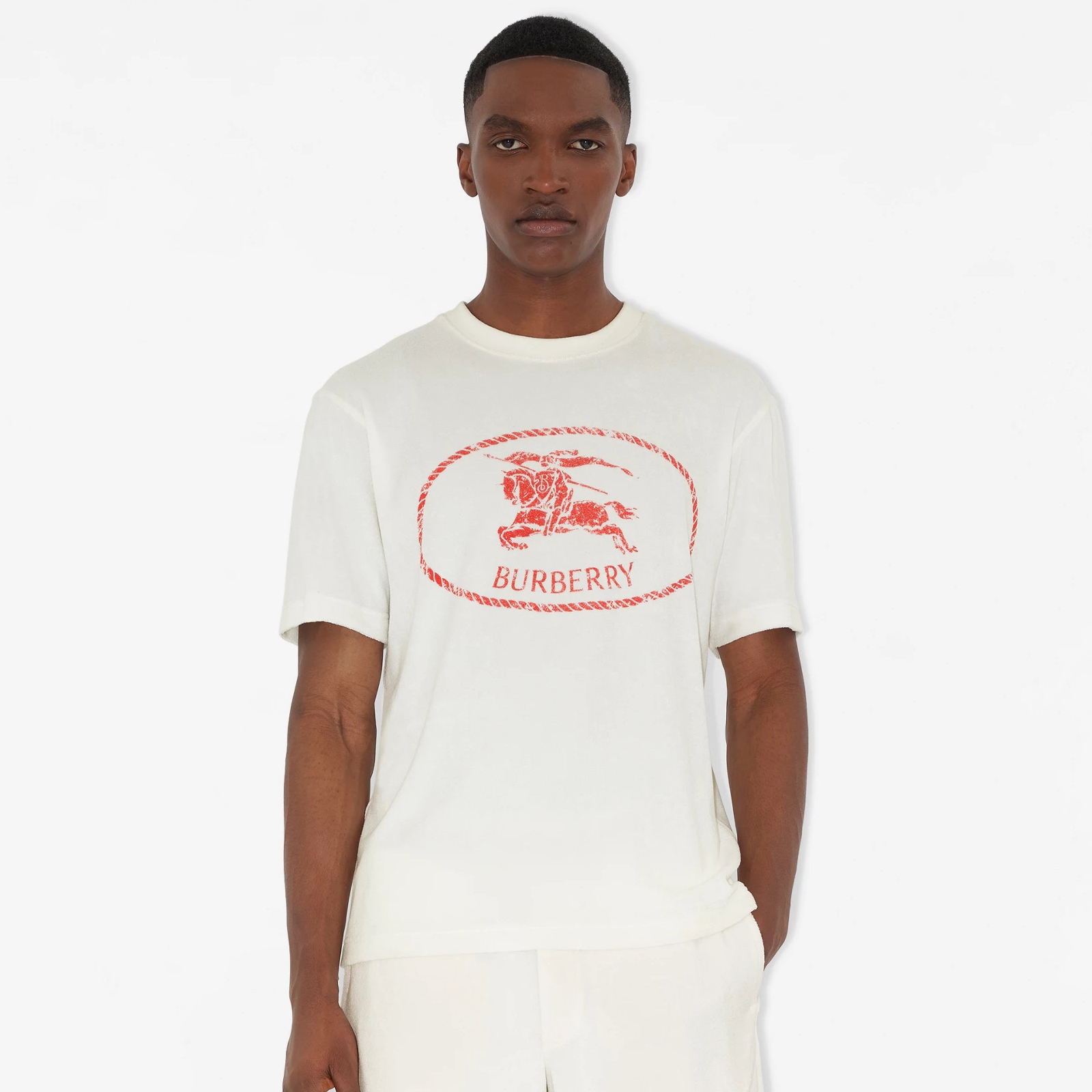 NIGO Burberry Men's Summer Knight Stamp Print Round Neck Cotton Loose Short Sleeve T-Shirt #nigo77928