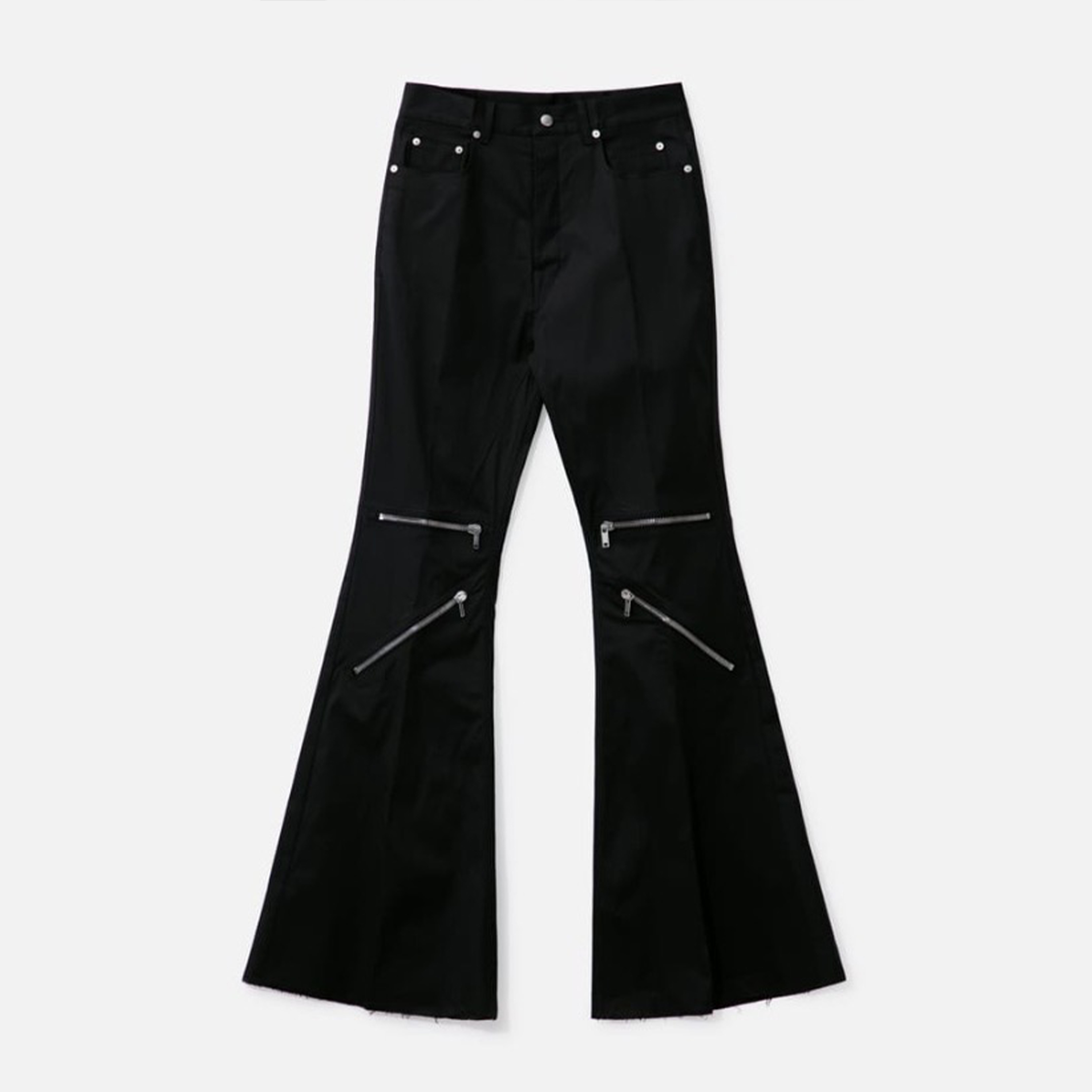 NIGO Rick Owens Men's Dark Style Trend Zipper God Pants Skinny Leg Long Flared Trousers Trendy High Street Men's Clothing Ngvp #nigo1994