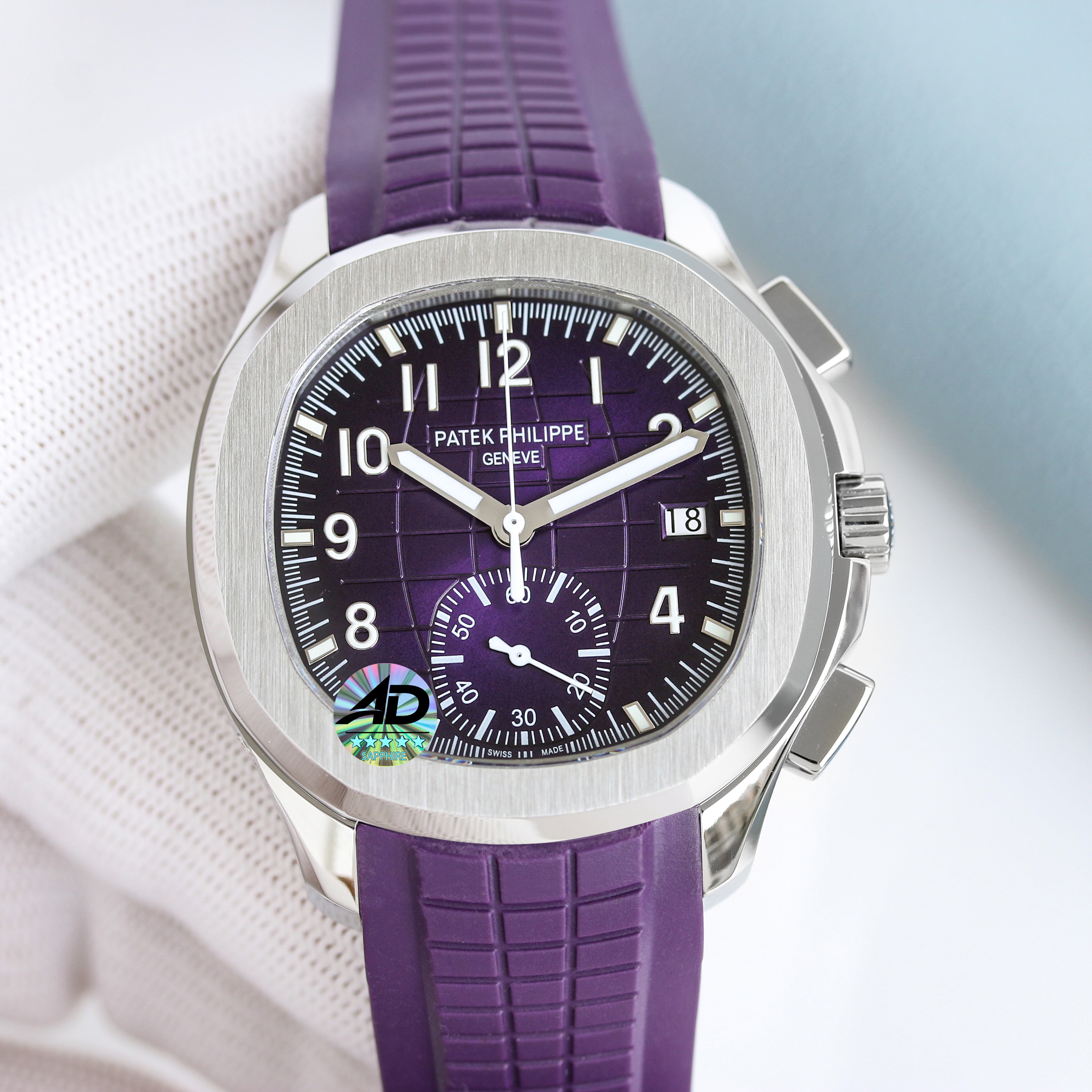 NIGO Patek Philippe Aquanaut Men's Solid Color Automatic Mechanical Movement Rubber Strap 42.2 mm Case Watch #nigo77942