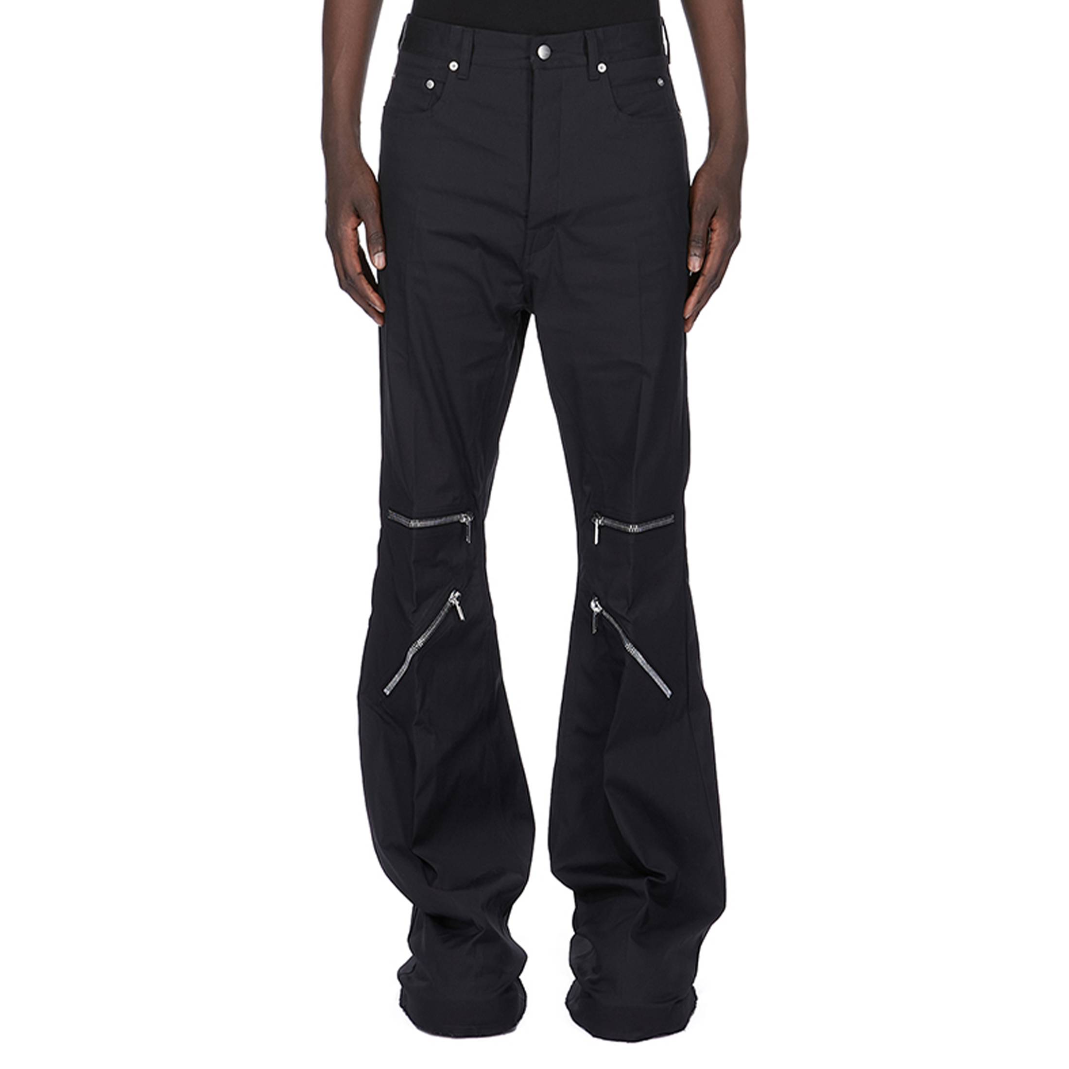 NIGO Rick Owens Men's Dark Style Trend Zipper God Pants Skinny Leg Long Flared Trousers Trendy High Street Men's Clothing Ngvp #nigo1994