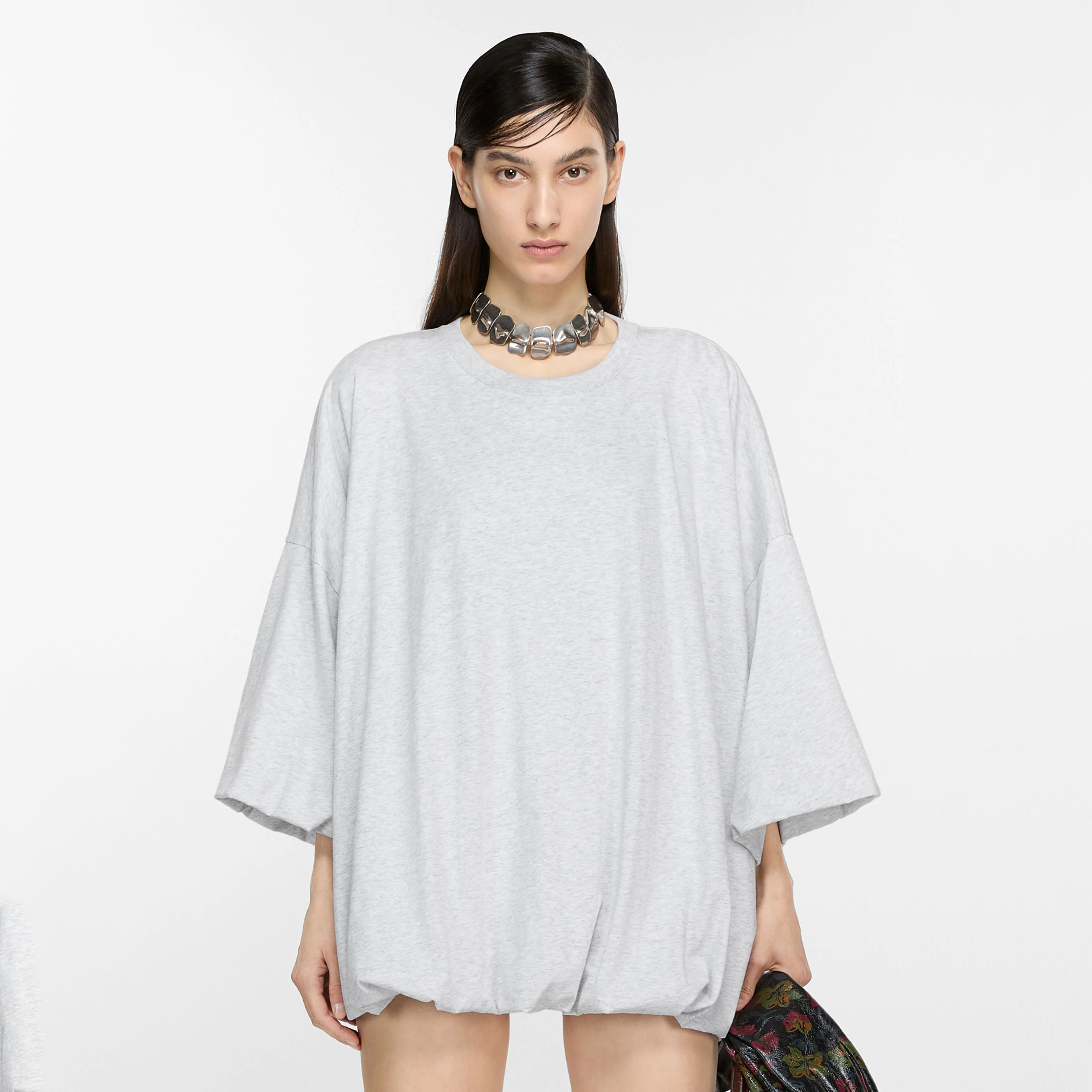 NIGO Acne Studios Women's Summer Solid Color Round Neck Loose Wrinkled Bubble Sleeve Short T-Shirt #nigo77929