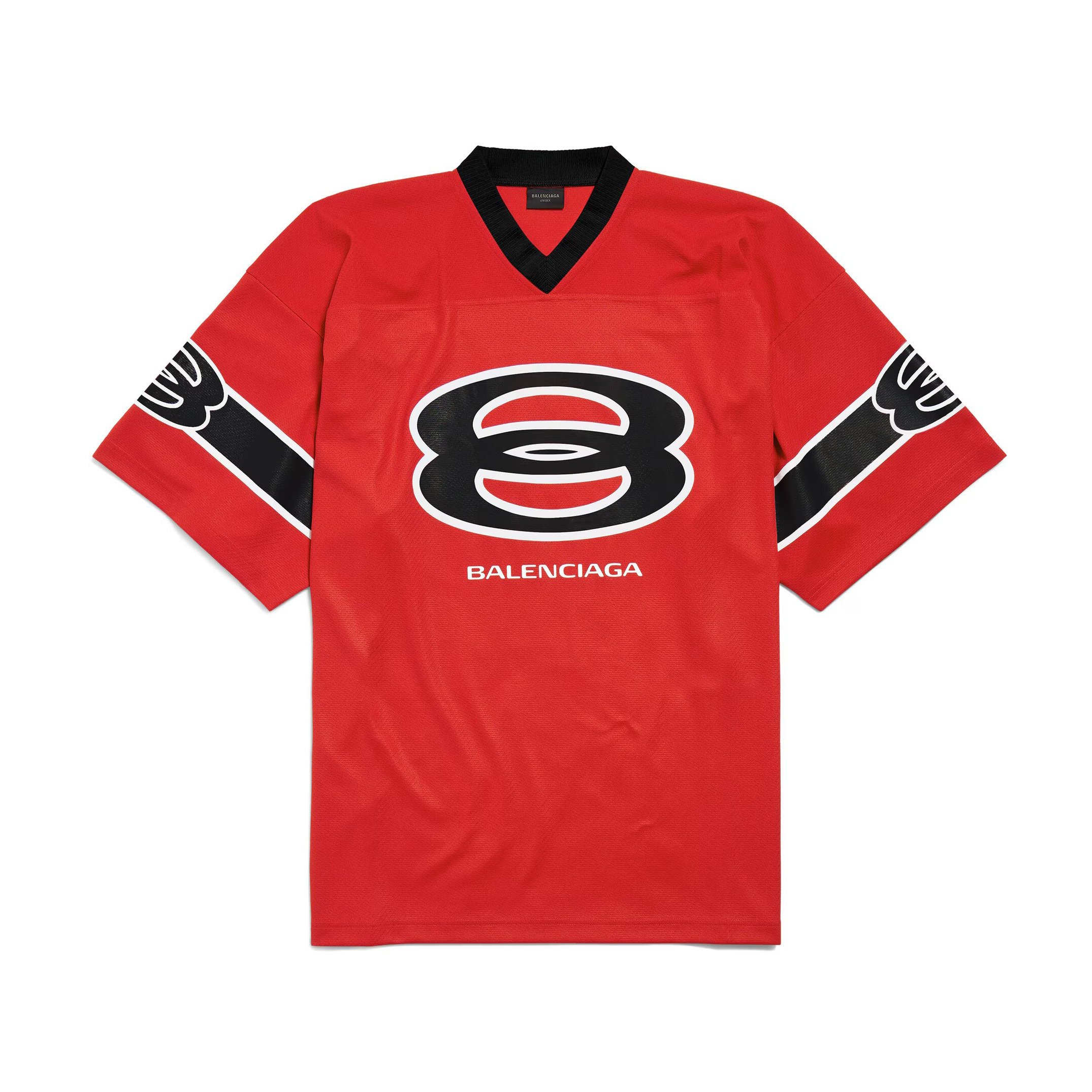 NIGO Balenciaga Men's Summer Solid Color Logo Letter Print V-neck Short Sleeve T-shirt #nigo77958