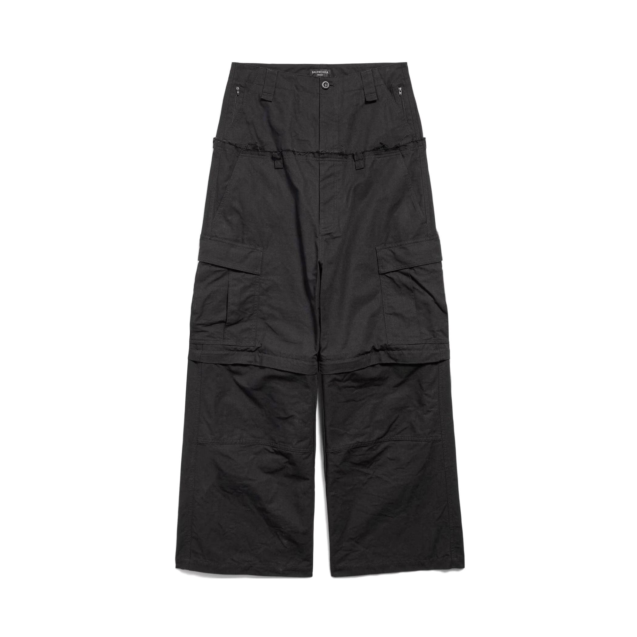NIGO Balenciaga Men's and Women's Spring/Autumn Solid Colour Loose-Fit Wide-Leg Patchwork Work Trousers Pants #nigo77959