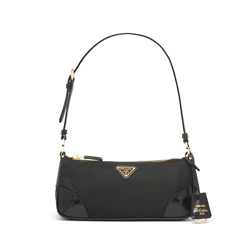 NIGO Prada Re-Edition 2002 Women's Solid Color Re-Nylon And Brushed Leather Shoulder Bag Bags #nigo77949