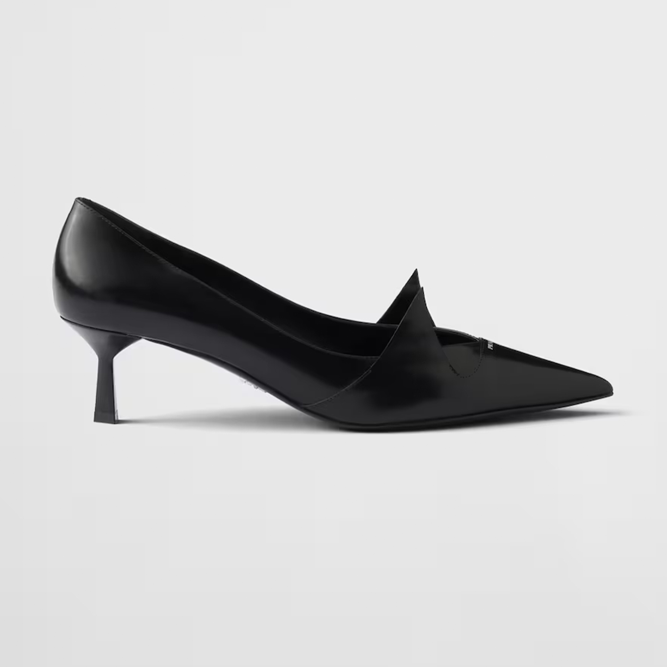 NIGO Prada Two-tone Brushed Leather Pumps Fashionable And Luxurious Pointed-toe High Heels Shoes With Elegant Heel Height Of 5.5 Cm #nigo81395