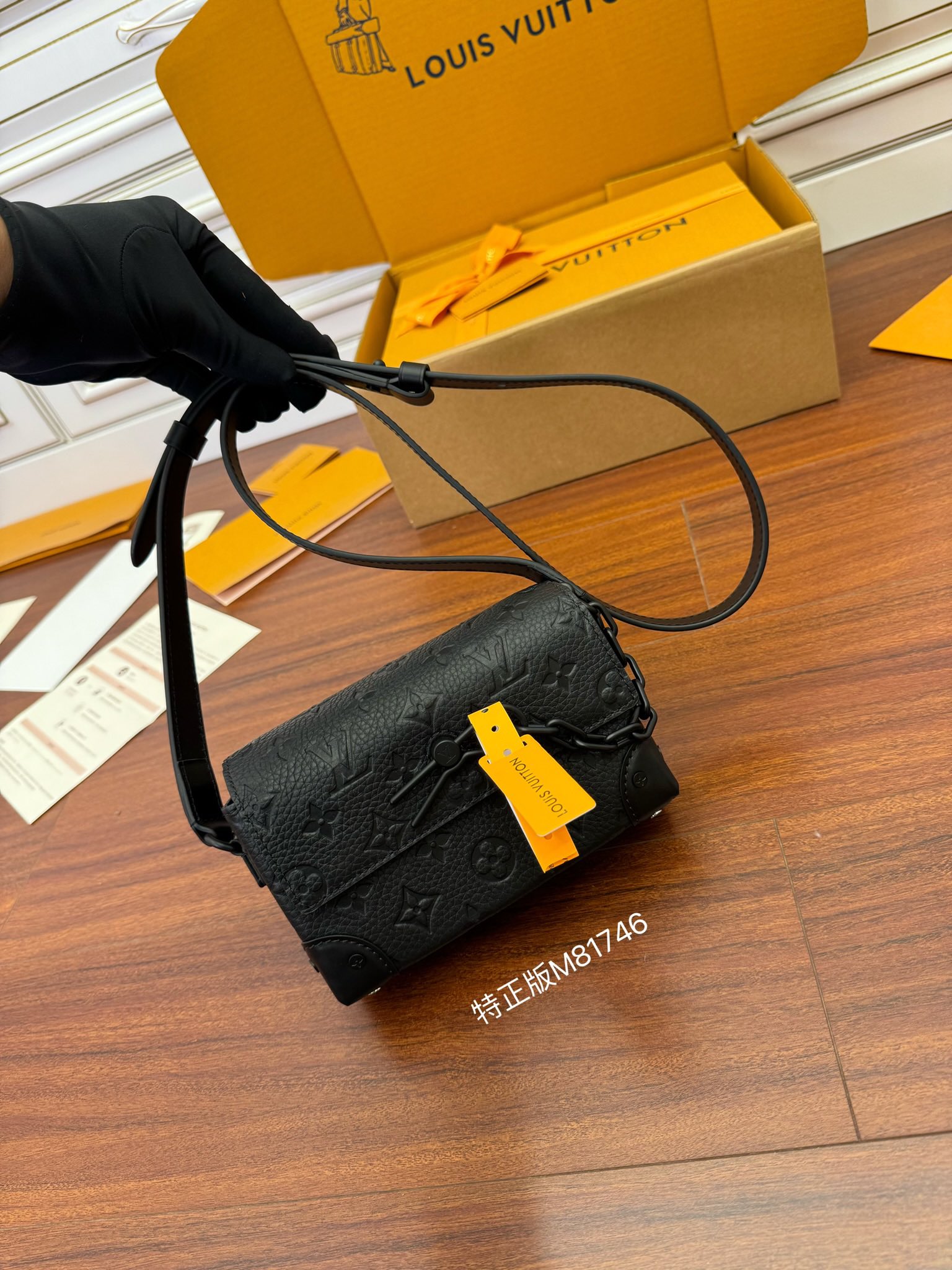 NIGO Louis Vuitton STEAMER Men's Classic Embossed Pattern Lock Element Leather Mini Shoulder Bag Bags #nigo77965