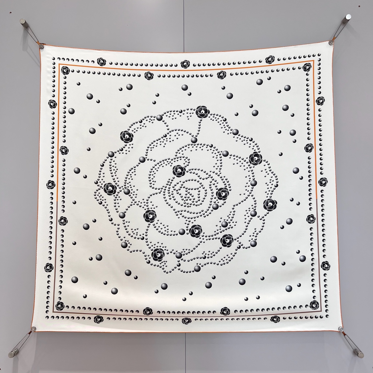 NIGO Chanel Women's Solid Color Logo Print Silk Scarf Headscarf Fashion Accessories #nigo77975