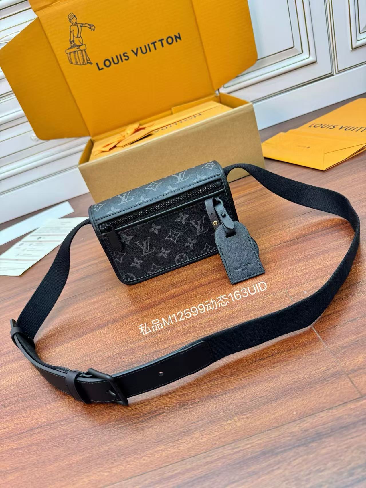 NIGO Louis Vuitton BOSPHORE Men's Solid Color Detachable Shoulder Strap Letter Print Leather Shoulder Bag Crossbody Bags #nigo77964