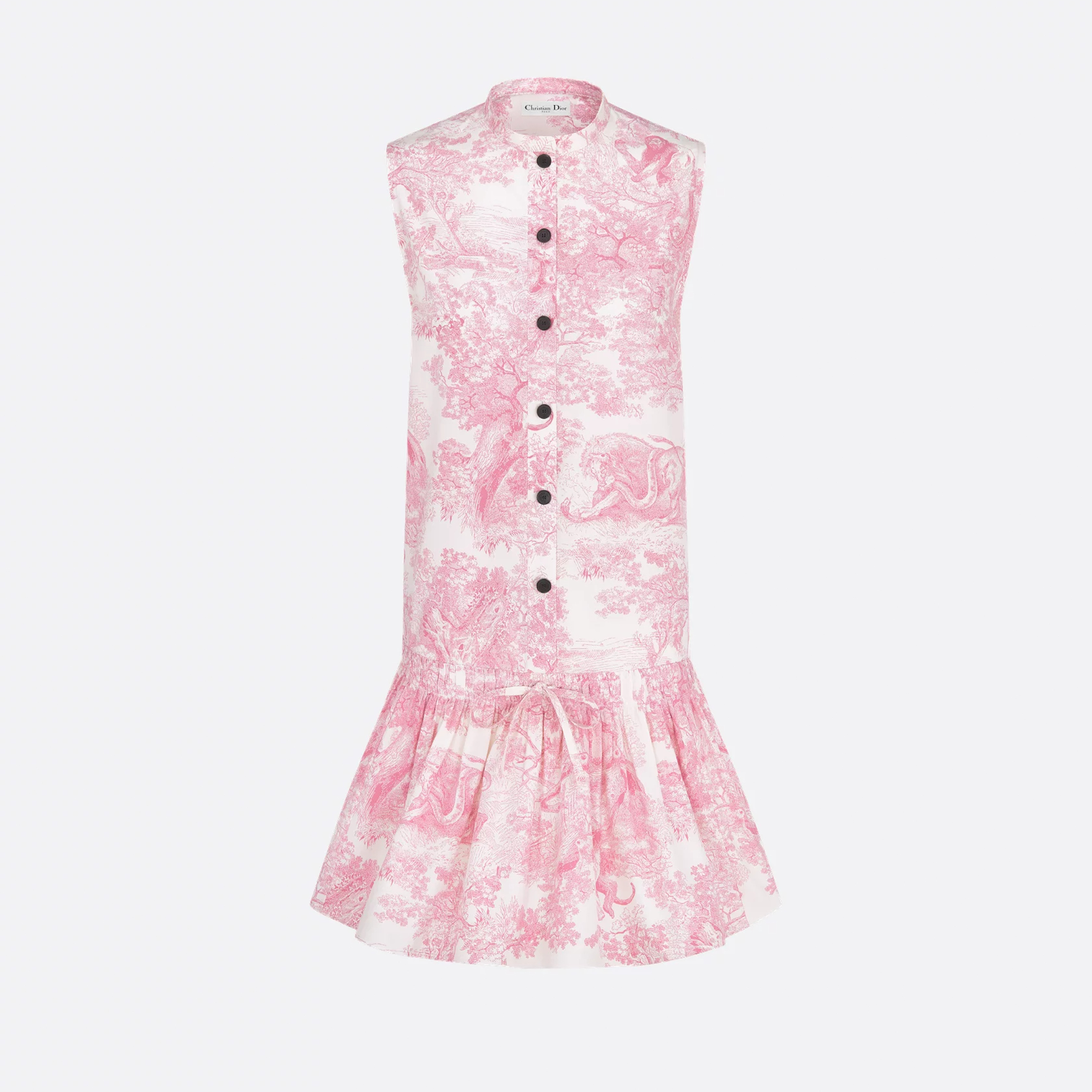 NIGO Dior Dioriviera Short Dress Women's Spring/summer Pink And Black Printed Short Button Dress Dresses Ngvp #nigo2174