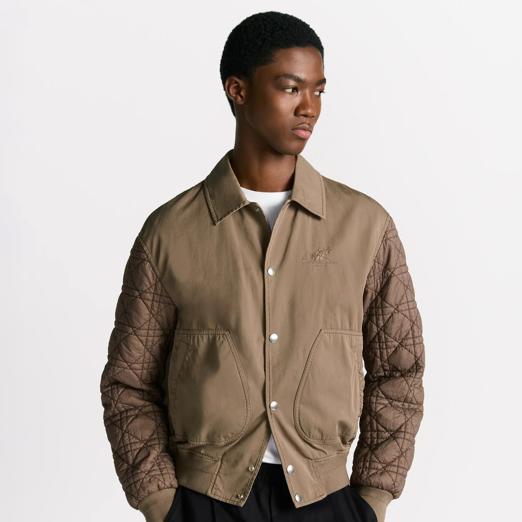 NIGO Dior Men's Classic Autumn And Winter Checkered Pattern Cotton Twill Embroidered Print Single-breasted Long Sleeved Jacket #nigo77977