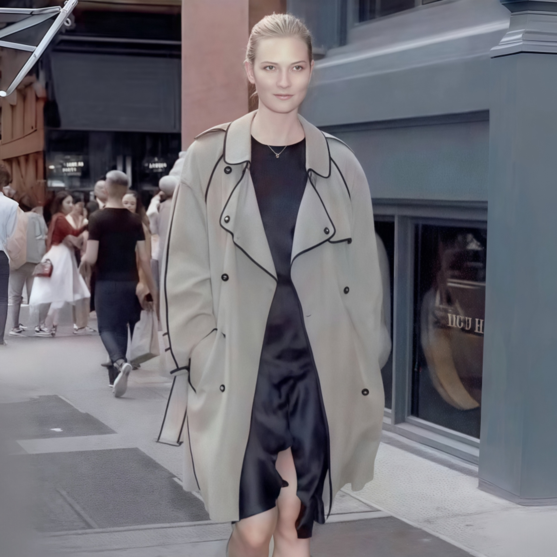 NIGO Chanel Women's Autumn/winter Fashionable Contrasting Colors Mid-length Trench Coat With Lapel Collar And Belt Casual Elegant Coat Jacket Ngvp #nigo2163