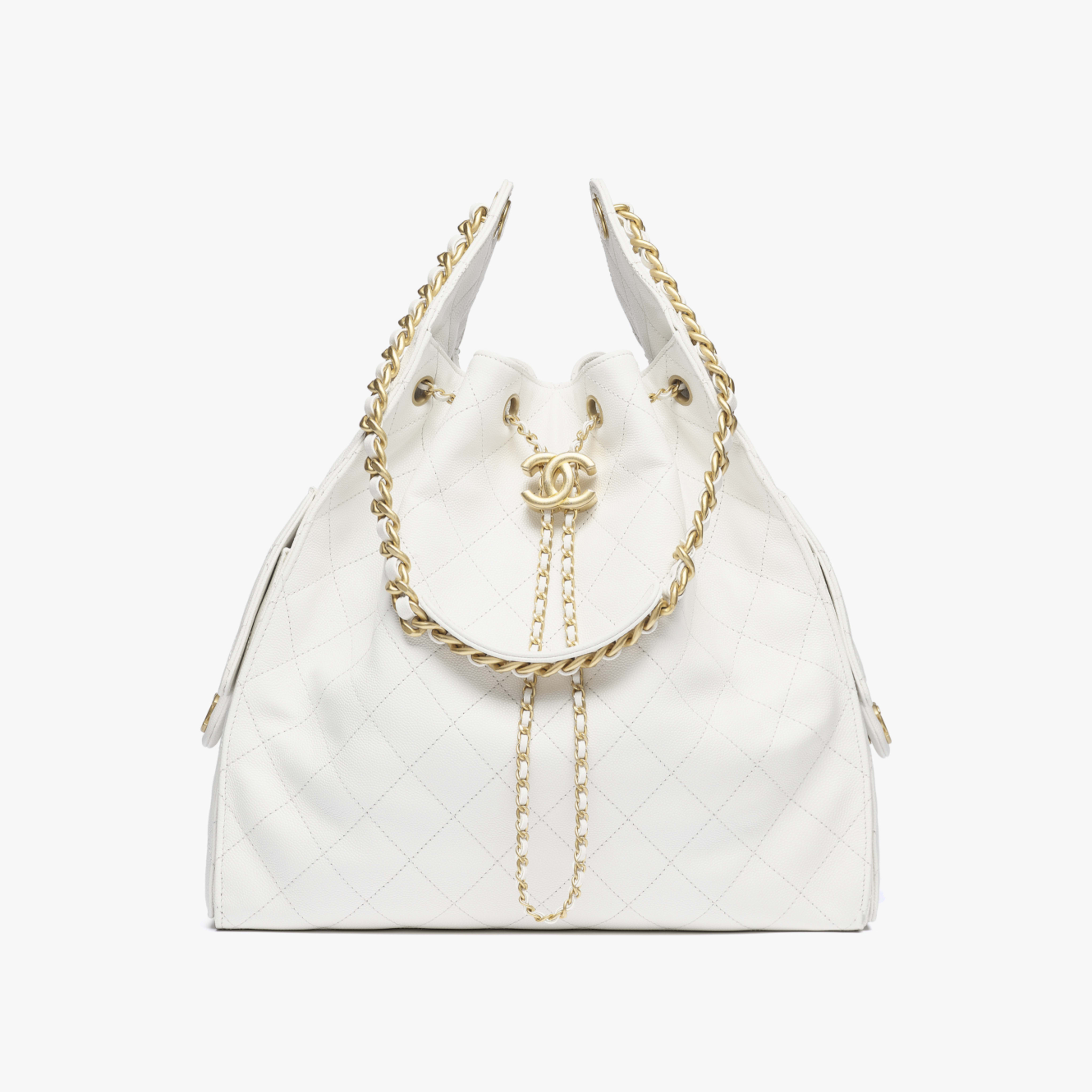 NIGO Chanel Women's Classic Double C Logo Solid Color Cowhide & Leather Tote Shoulder Bag Bags #nigo77978